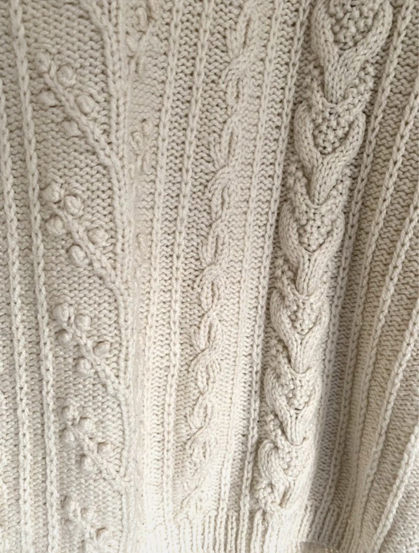 Other Cream cable knit wool sweater relaxed fit Just for you Size ONE SIZE - 4 Thumbnail