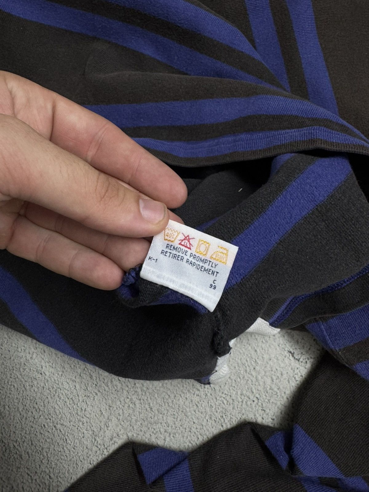 Polo Ralph Lauren Vintage Polo Ralph Lauren Black Purple Striped Long Sleeve Size US M / EU 48-50 / 2 - 9 Thumbnail