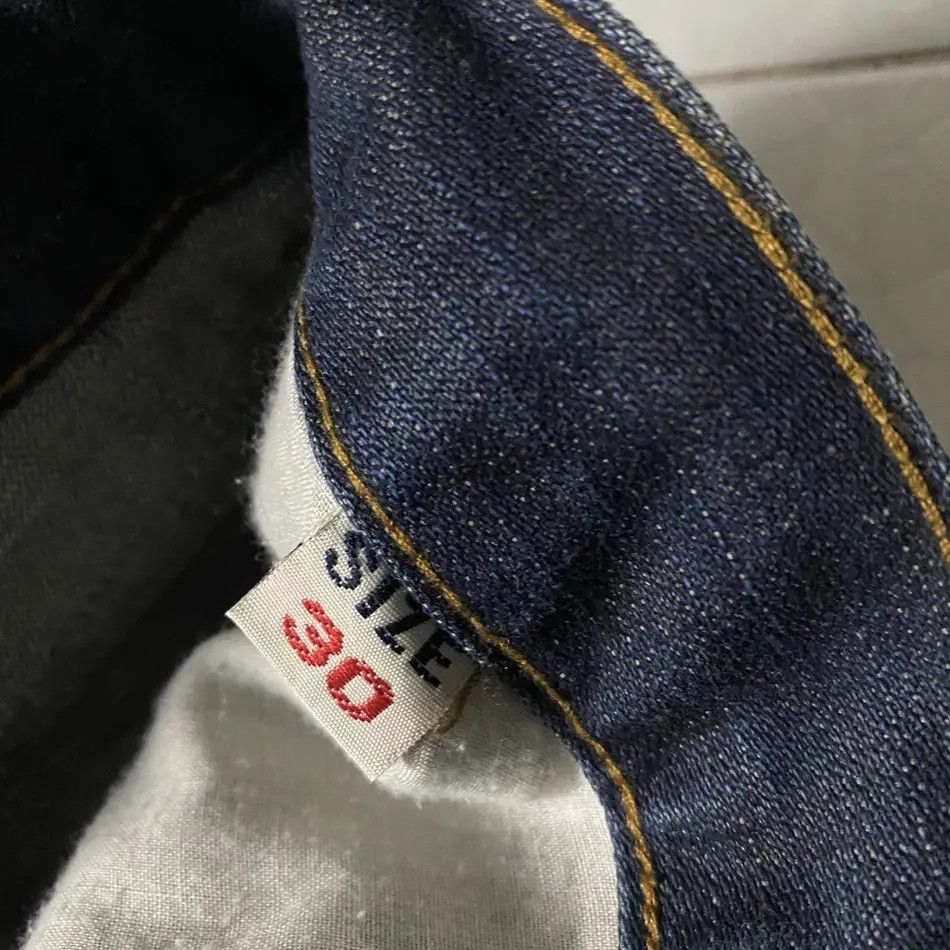 Japanese Brand Saxlanter Flared Jeans Washed Straigh Cut Size US 30 / EU 46 - 11 Thumbnail