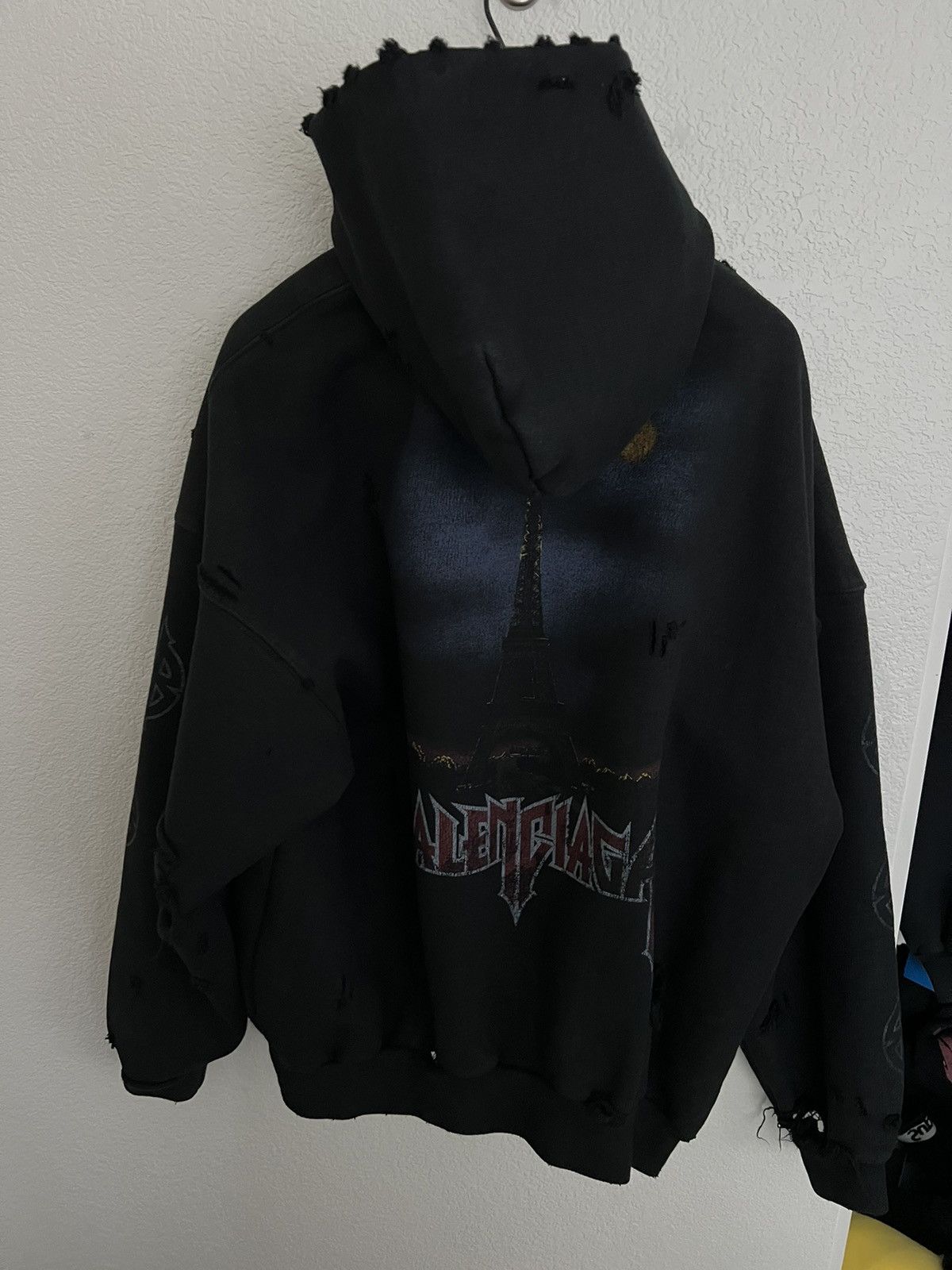 Balenciaga ⚠️RARE⚠️Balenciaga Paris Moon washed black Zip-up Hoodie Size US L / EU 52-54 / 3 - 1 Thumbnail
