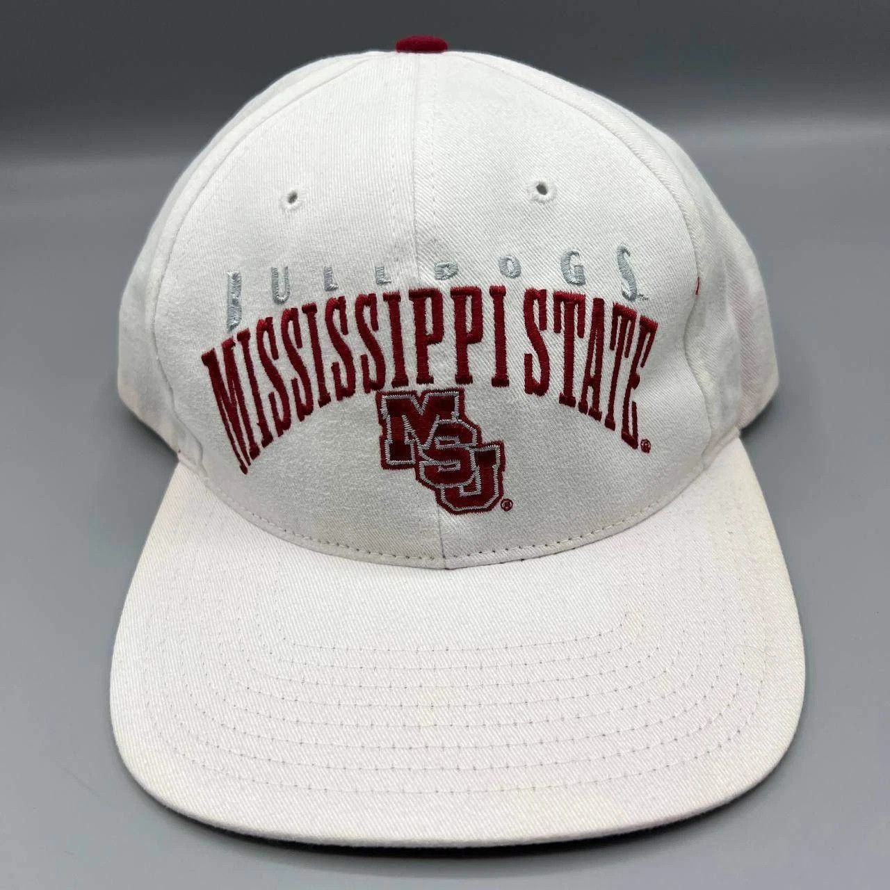 Twins Enterprise Inc. Mississippi State Bulldogs Hat Men White Snap Back Cap New Size ONE SIZE - 1 Thumbnail