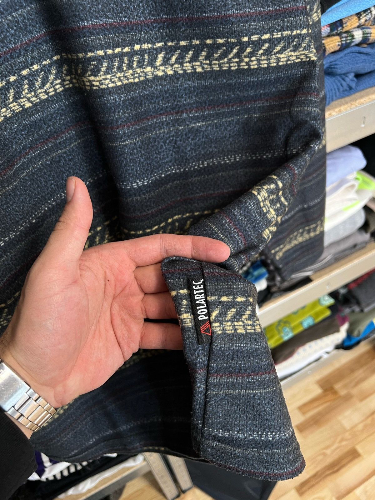 Quiksilver × Vintage Vintage Striped Quiksilver 1/4 Zip Fleece Jacket Surf Style Size US XL / EU 56 / 4 - 4 Thumbnail