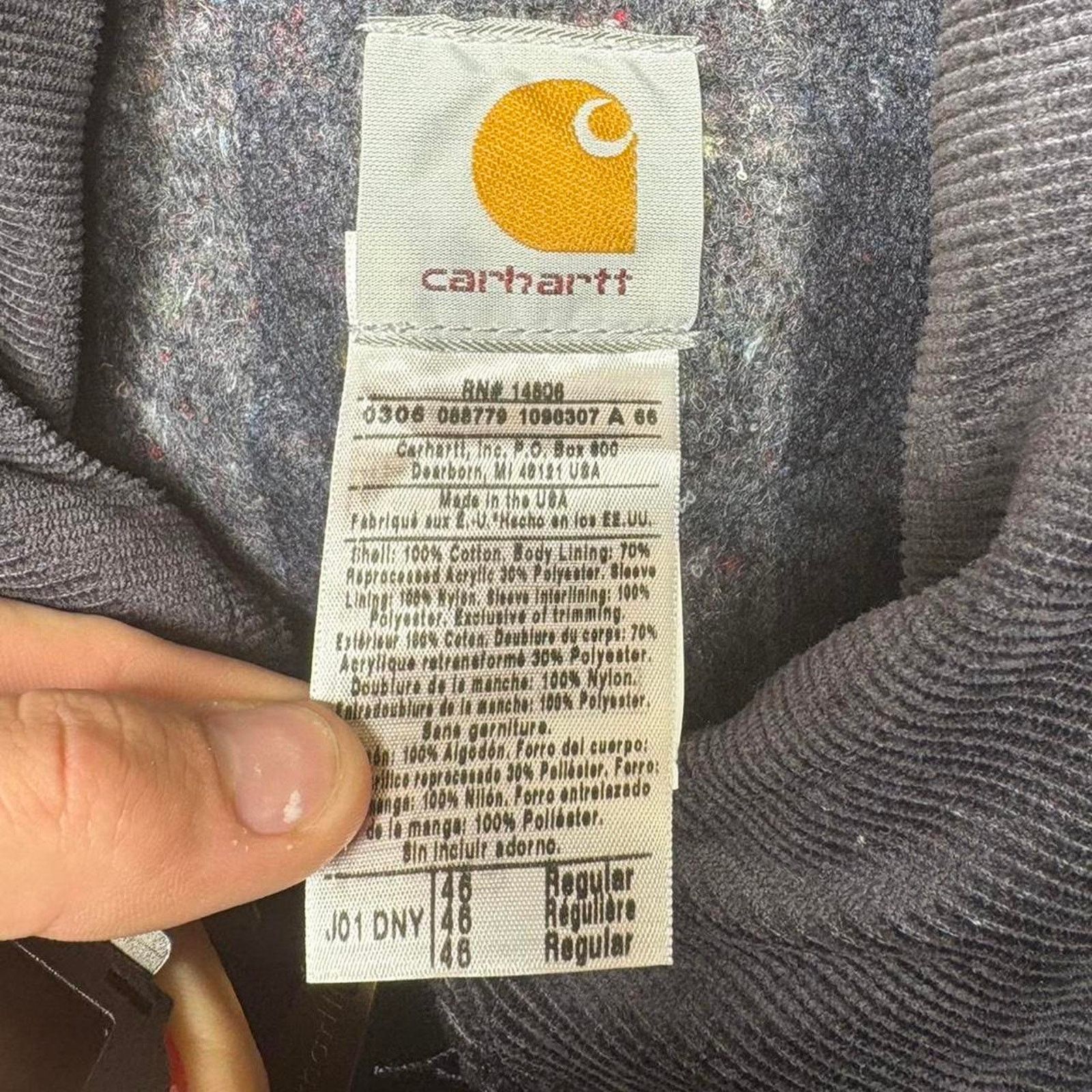 Carhartt Vintage Navy Carhartt J01 DNY Detroit Jacket Size US XL / EU 56 / 4 - 2 Thumbnail