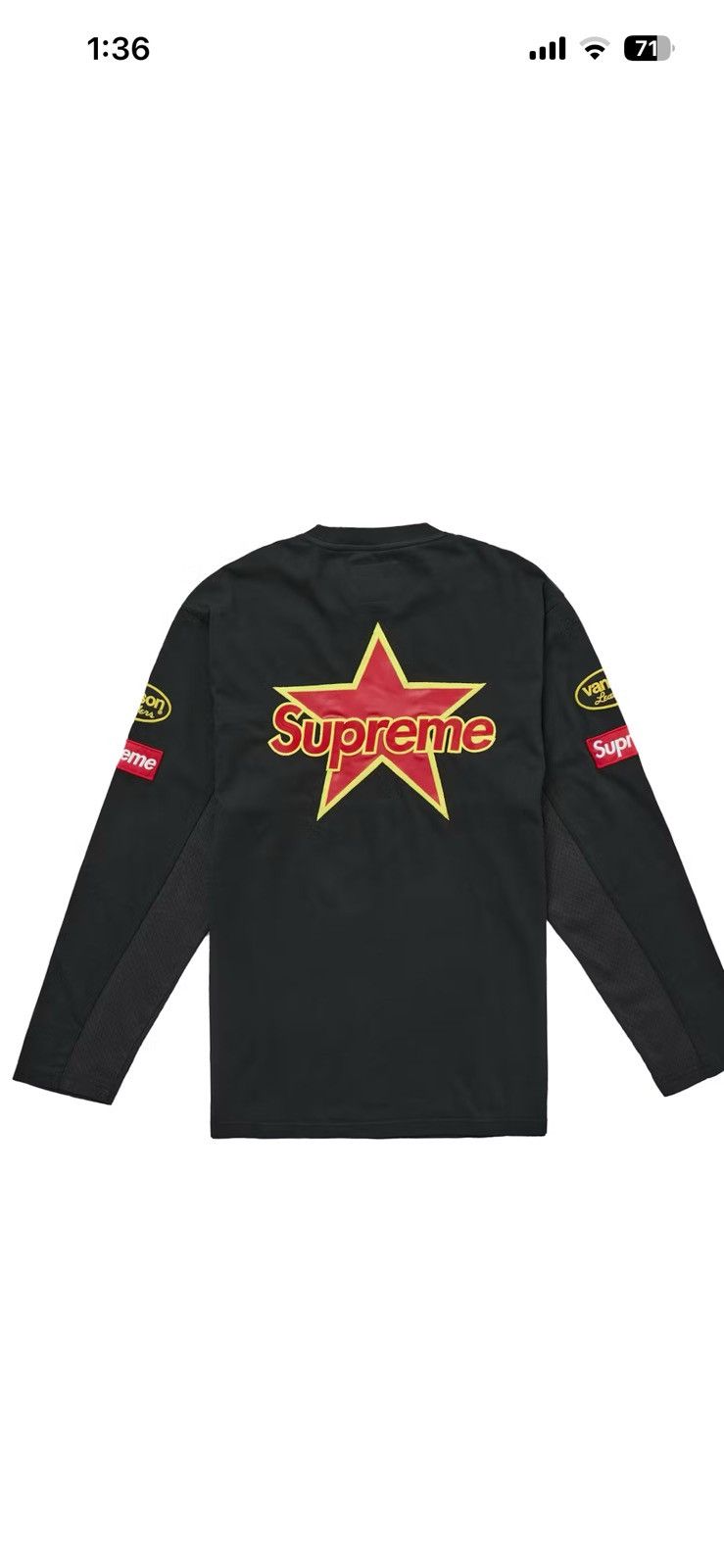 Supreme × Vanson Leathers Supreme Vanson Leathers L/S Top Size US M / EU 48-50 / 2 - 3 Thumbnail