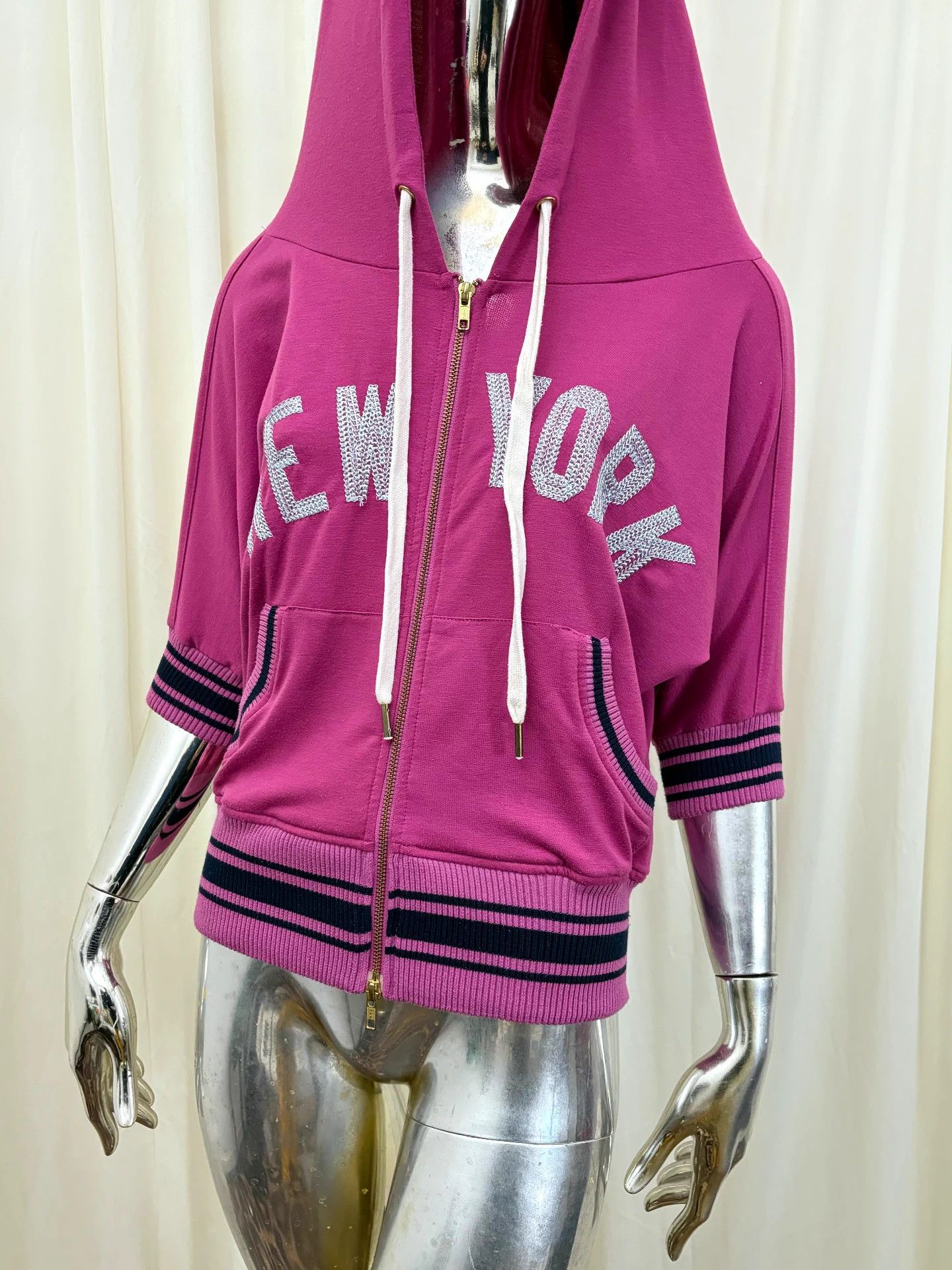 Other lb03 letter embroidery batwing sleeves 7/8 elastic waist tracksuit Size M / US 6-8 / IT 42-44 - 2 Thumbnail