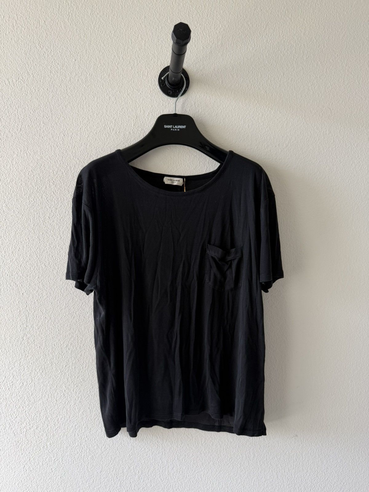 Saint Laurent Paris SS16 Silk Pocket Tee L Size US M / EU 48-50 / 2 - 1 Thumbnail