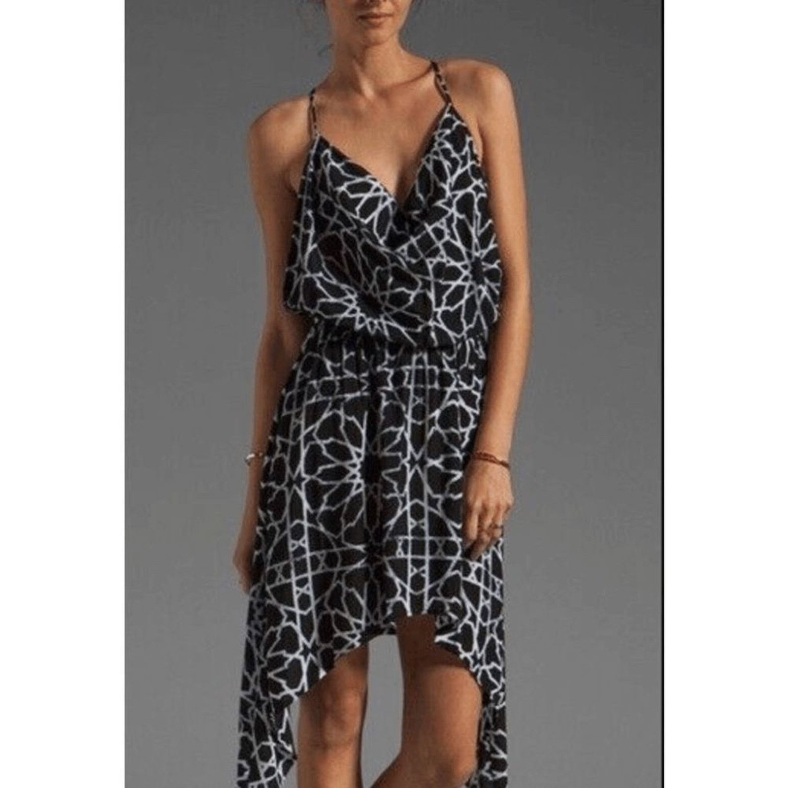 Anthropologie Indah Rinjani Draped Sun Dress BLUE Size Large, MSRP $132 Size L / US 10 / IT 46 - 1 Thumbnail