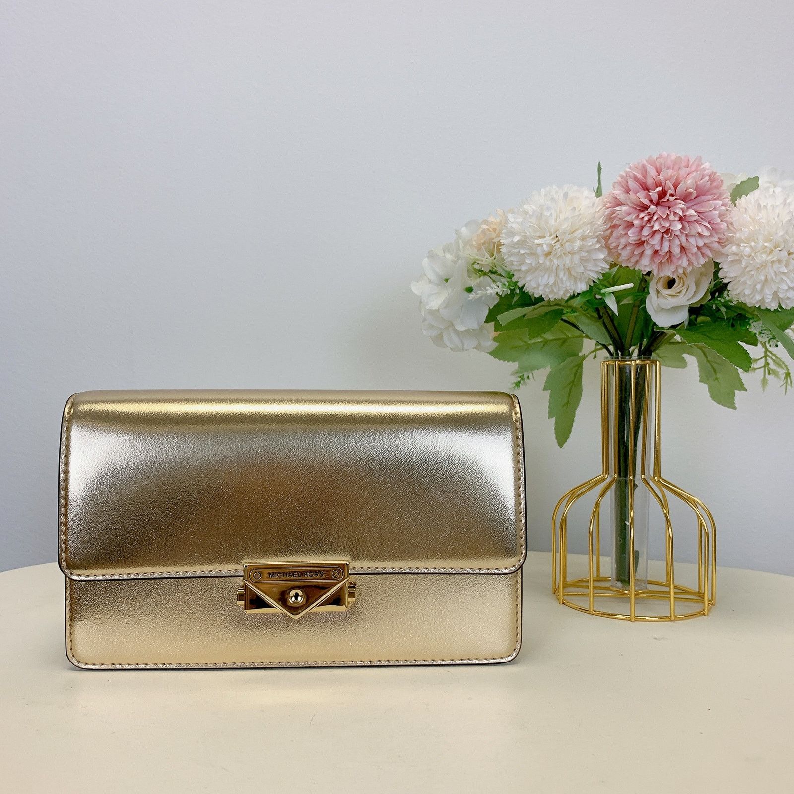 Michael Kors Michael Kors 35F2G0EC6M Cece Medium Metallic Faux Leather Size ONE SIZE - 2 Thumbnail