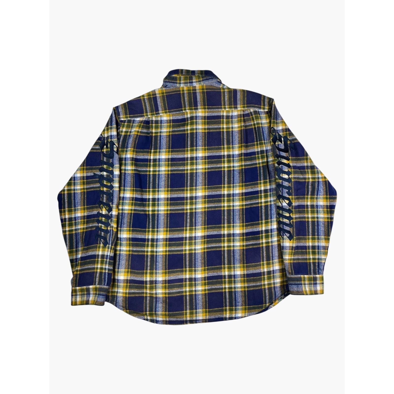 Supreme Supreme Logo Blue & Yellow Flannel Size US M / EU 48-50 / 2 - 2 Thumbnail