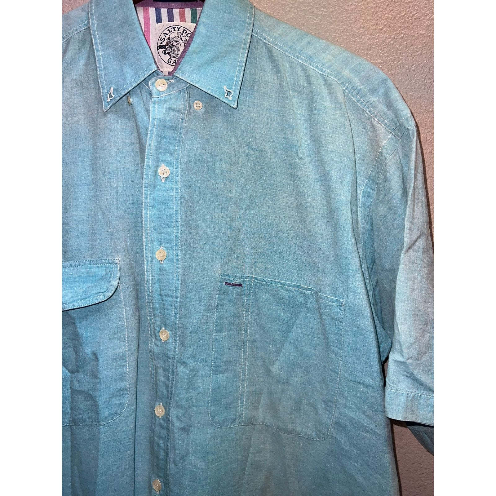 Gant Salty Dog Gant Shirt Button Up 100% Cotton Blue Tee Large Size US L / EU 52-54 / 3 - 3 Thumbnail
