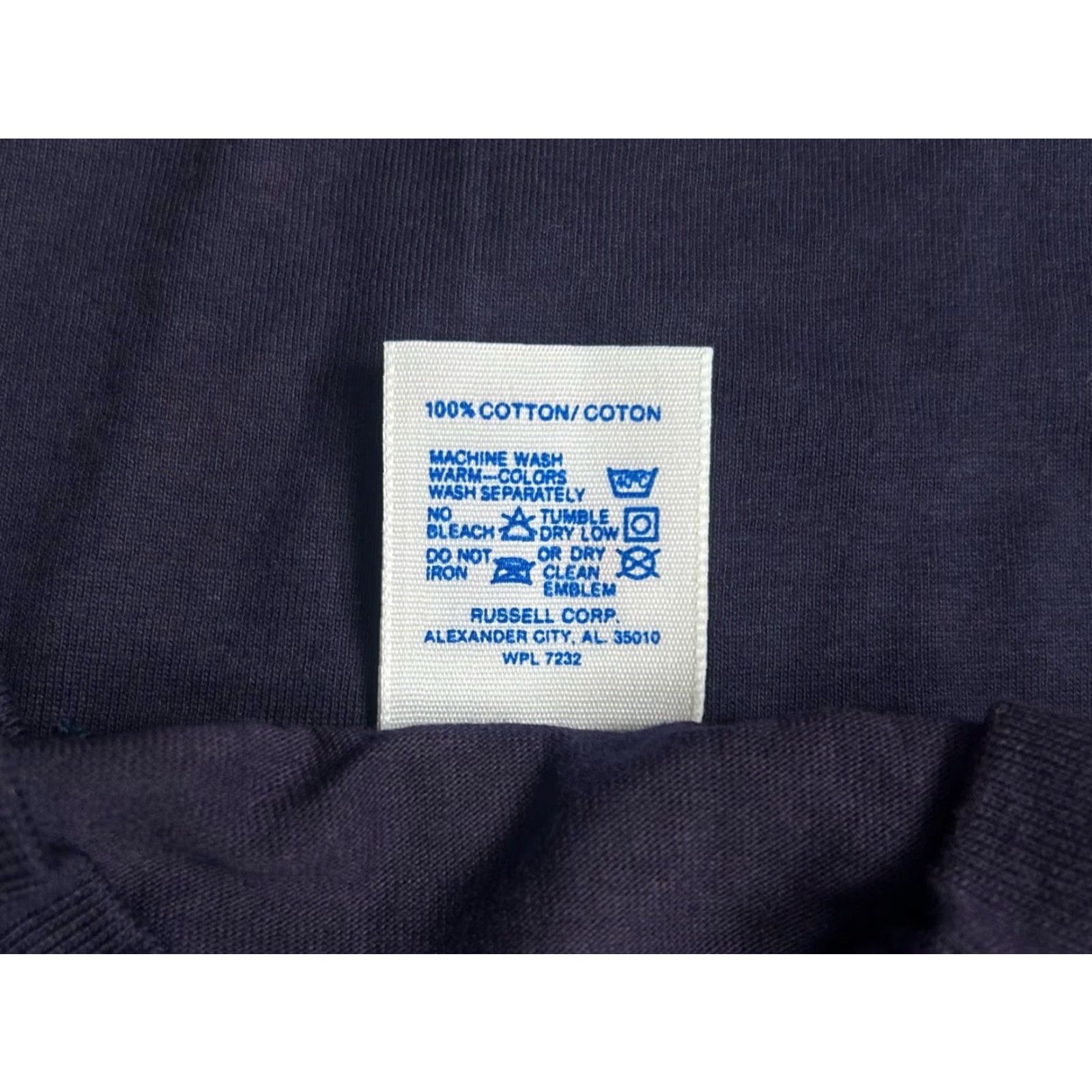 Russell Athletic VINTAGE Russell Athletic Mock Turtleneck Shirt Mens L Navy 90s Deadstock NWOT Size US L / EU 52-54 / 3 - 4 Thumbnail