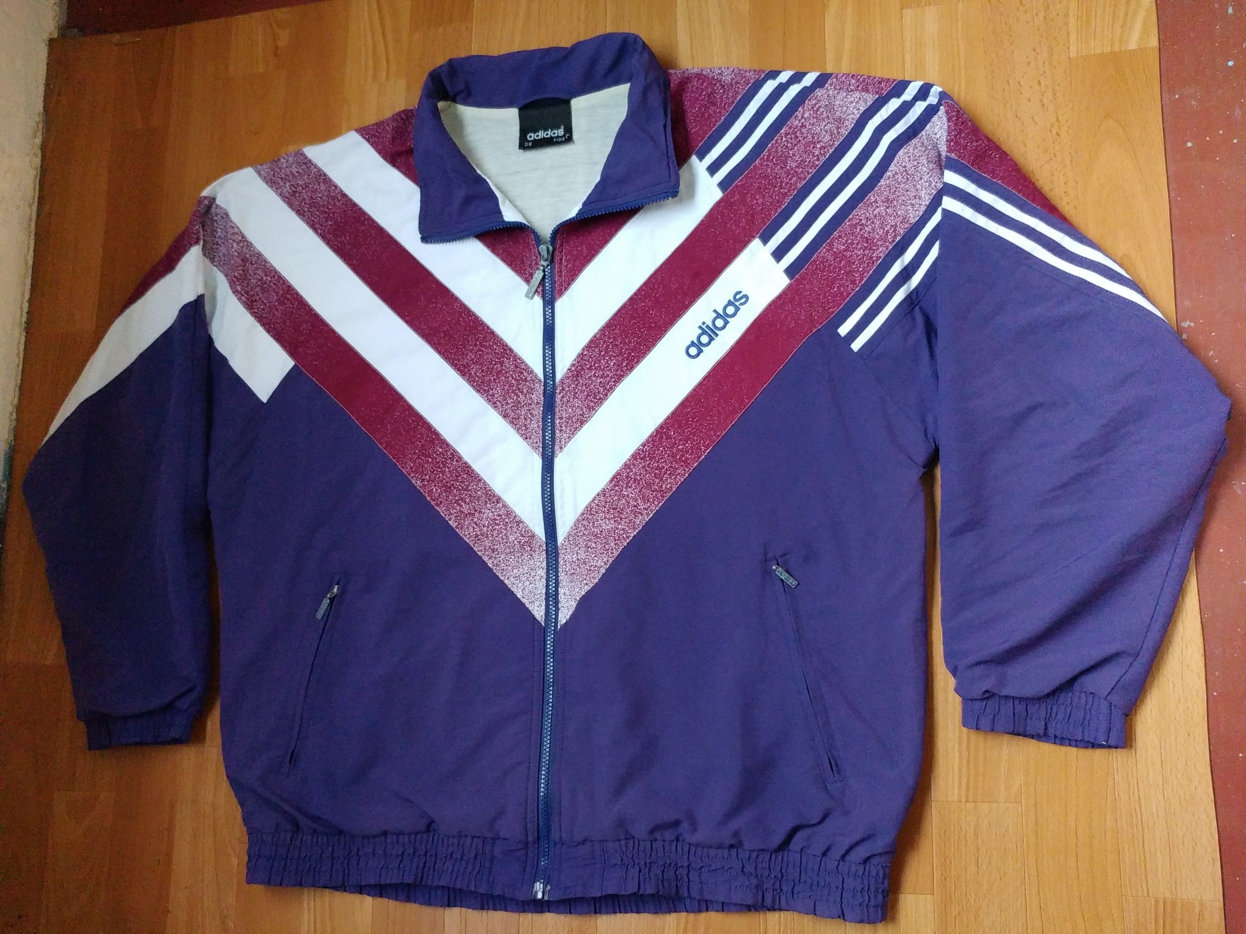 Adidas × Vintage ADIDAS jacket, blue vintage hip hop 90s hip-hop size XL Size US XL / EU 56 / 4 - 2 Thumbnail
