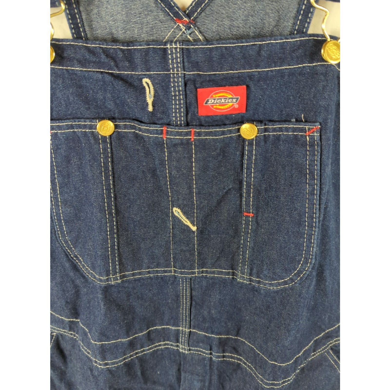 Dickies Dickies Overalls Mens 42x30 Denim Blue Bib Coveralls Carpenter Work Jeans Retro 90s Fans Mens Size US 42 / EU 58 - 2 Thumbnail