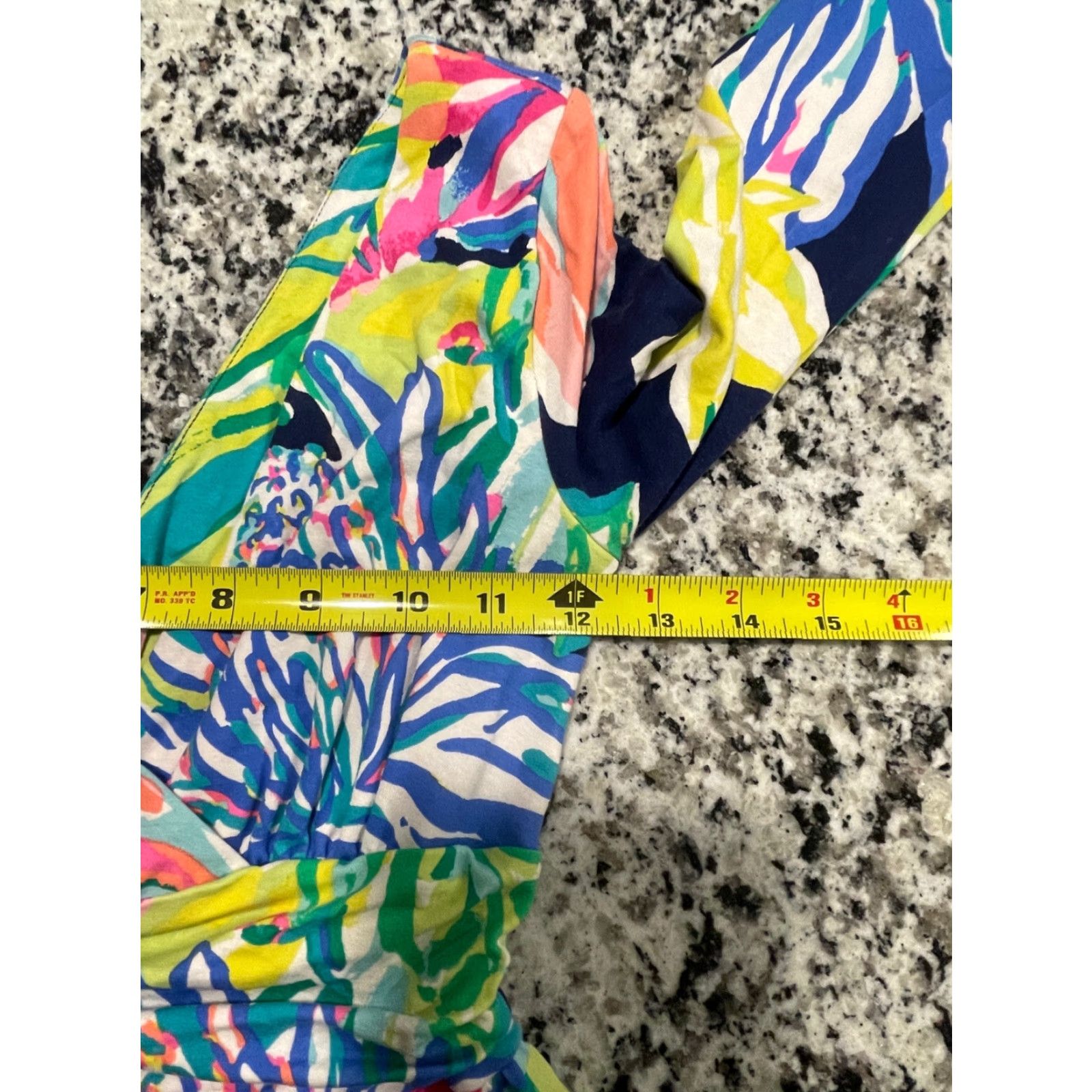 Lilly Pulitzer Lilly Pulitzer Fleur Resort Navy Travelers Palm Print Knit Dress XXS Women Shift V-Neck Short Multicolor - Lilly Pulitzer Size XXS / US 00 / IT 34 - 3 Thumbnail