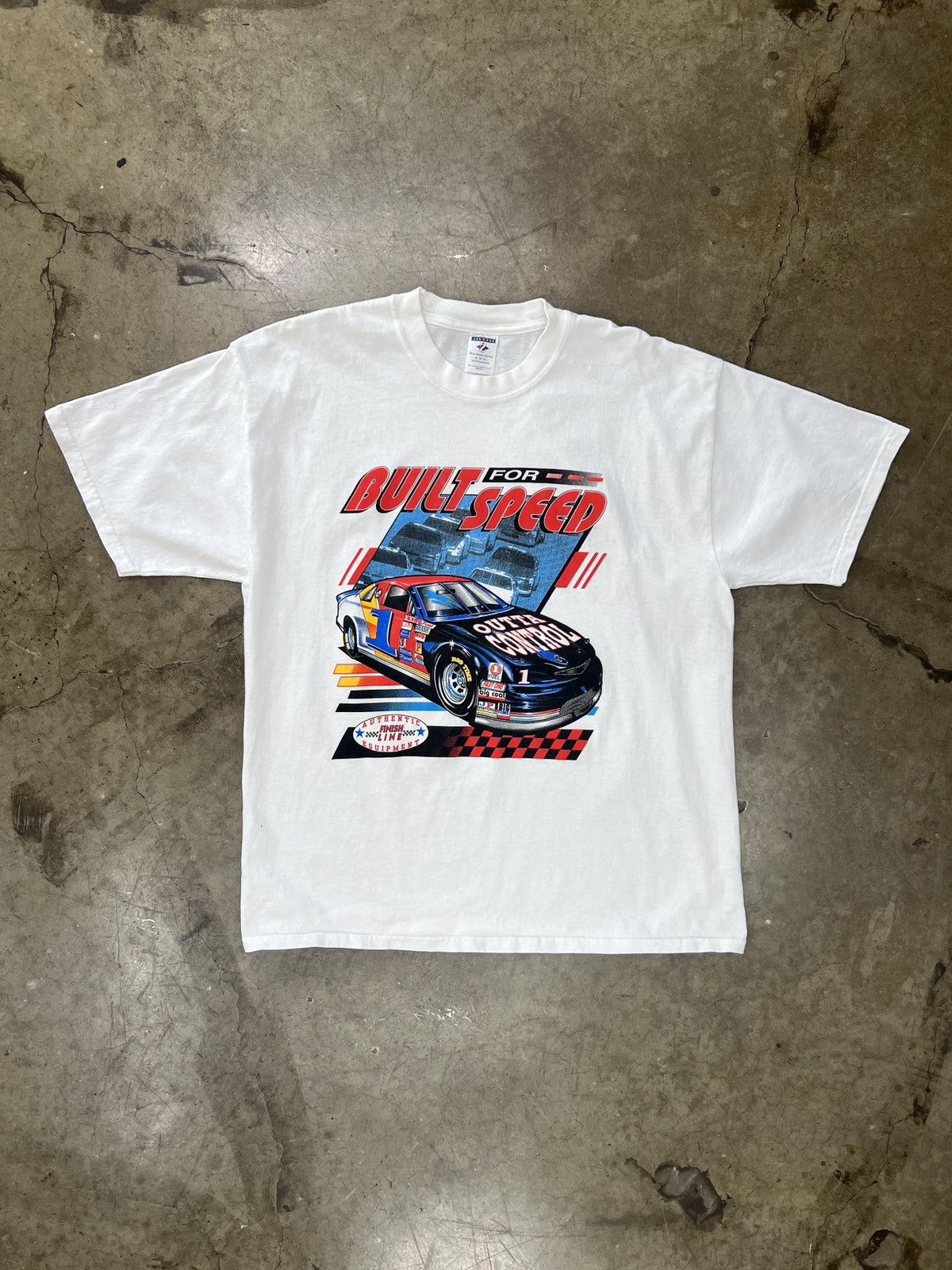 NASCAR Vintage Built for Speed Outta Control Racing Finish Line XL Size US XL / EU 56 / 4 - 2 Thumbnail