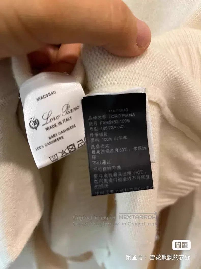Loro Piana Loro Piana White Cashmere Sweater Size S / US 4 / IT 40 - 5 Thumbnail