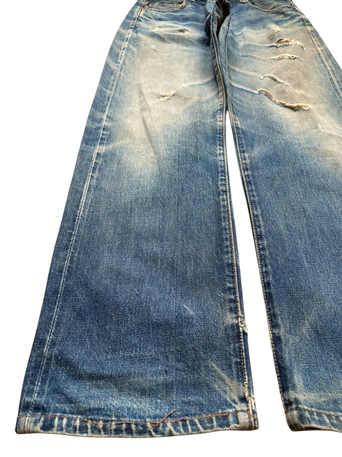 Levi's Vintage 80s Levis 502 Big E Selvedge Rusty Wash Baggy Jean Size US 30 / EU 46 - 7 Thumbnail