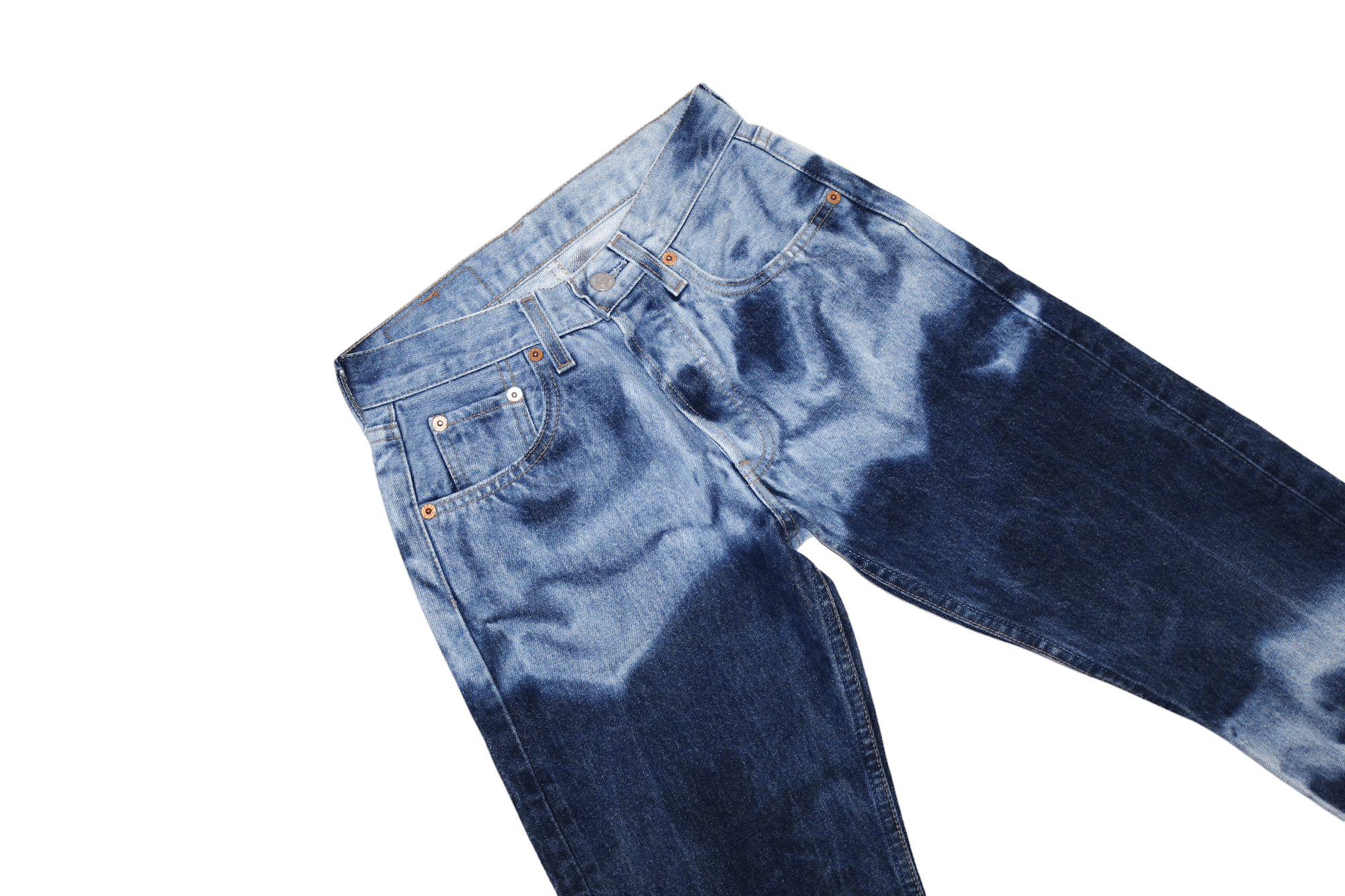 Levi's Levi's 555 04 High Waist Acid Wash Bootcut Jeans Size US 26 / EU 42 - 4 Thumbnail