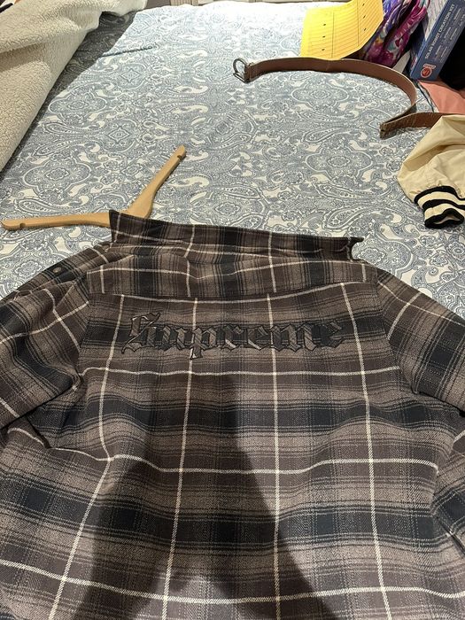 Supreme Supreme shearling lined flannel | Grailed