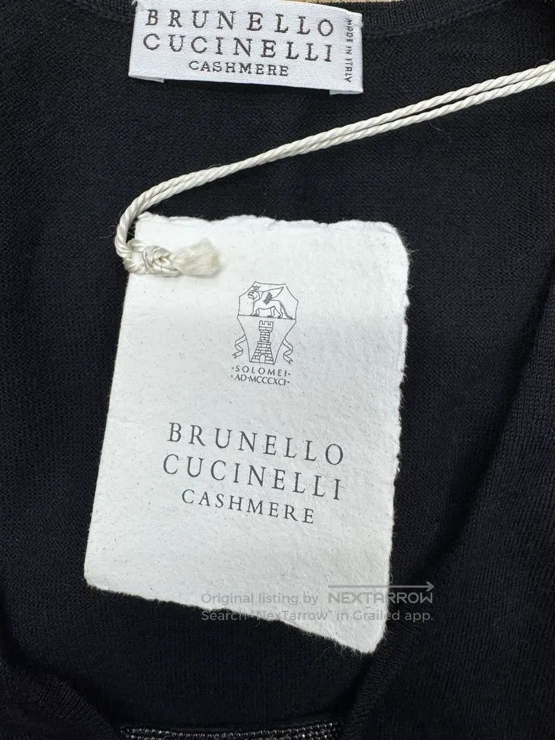Brunello Cucinelli Brunello Cucinelli Women's Short Sleeve Cashmere Knit Top Size L / US 10 / IT 46 - 5 Thumbnail