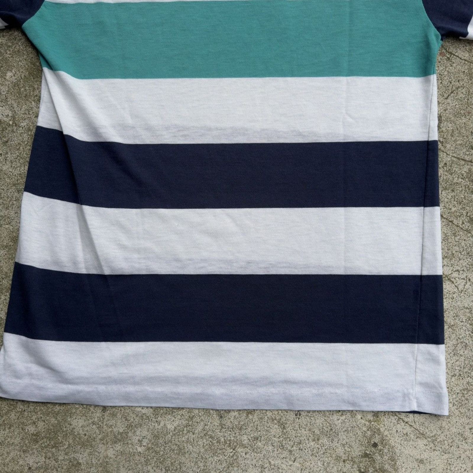 Vintage 70s Paper Thin Distressed Striped Blue Faded Tee ERD Grunge Size US S / EU 44-46 / 1 - 13 Thumbnail