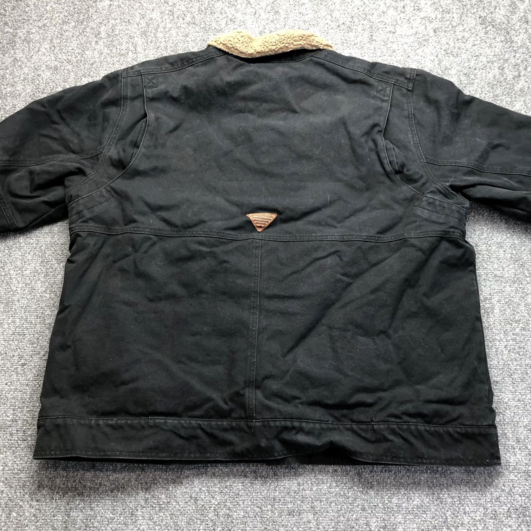 Vintage Columbia Jacket Mens 2XL Black Canvas Sherpa Collar Snap Lined Workwear Parka Size US XXL / EU 58 / 5 - 7 Thumbnail
