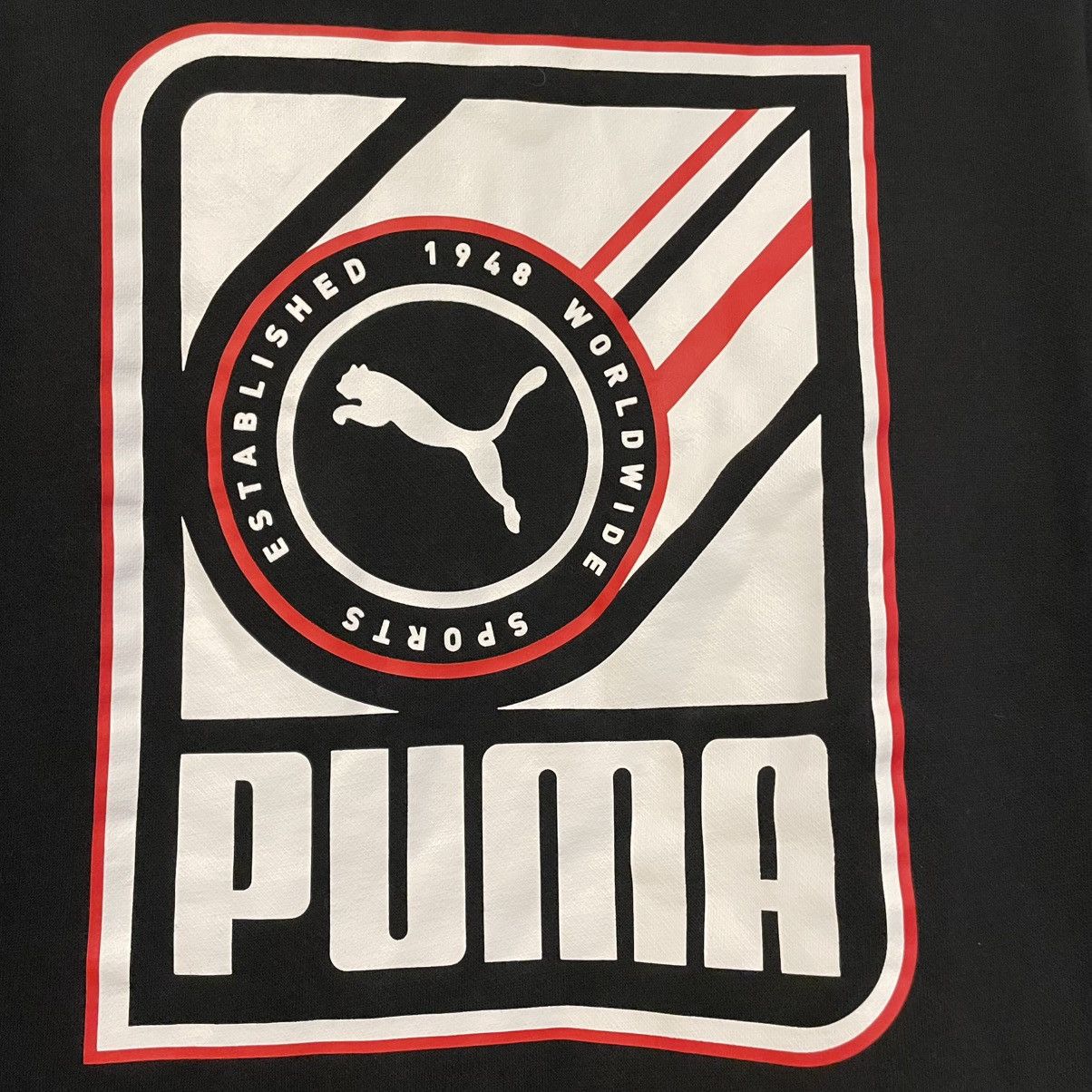 Puma Puma Worldwide Black Fleece Pullover Hoodie Size US XL / EU 56 / 4 - 4 Thumbnail