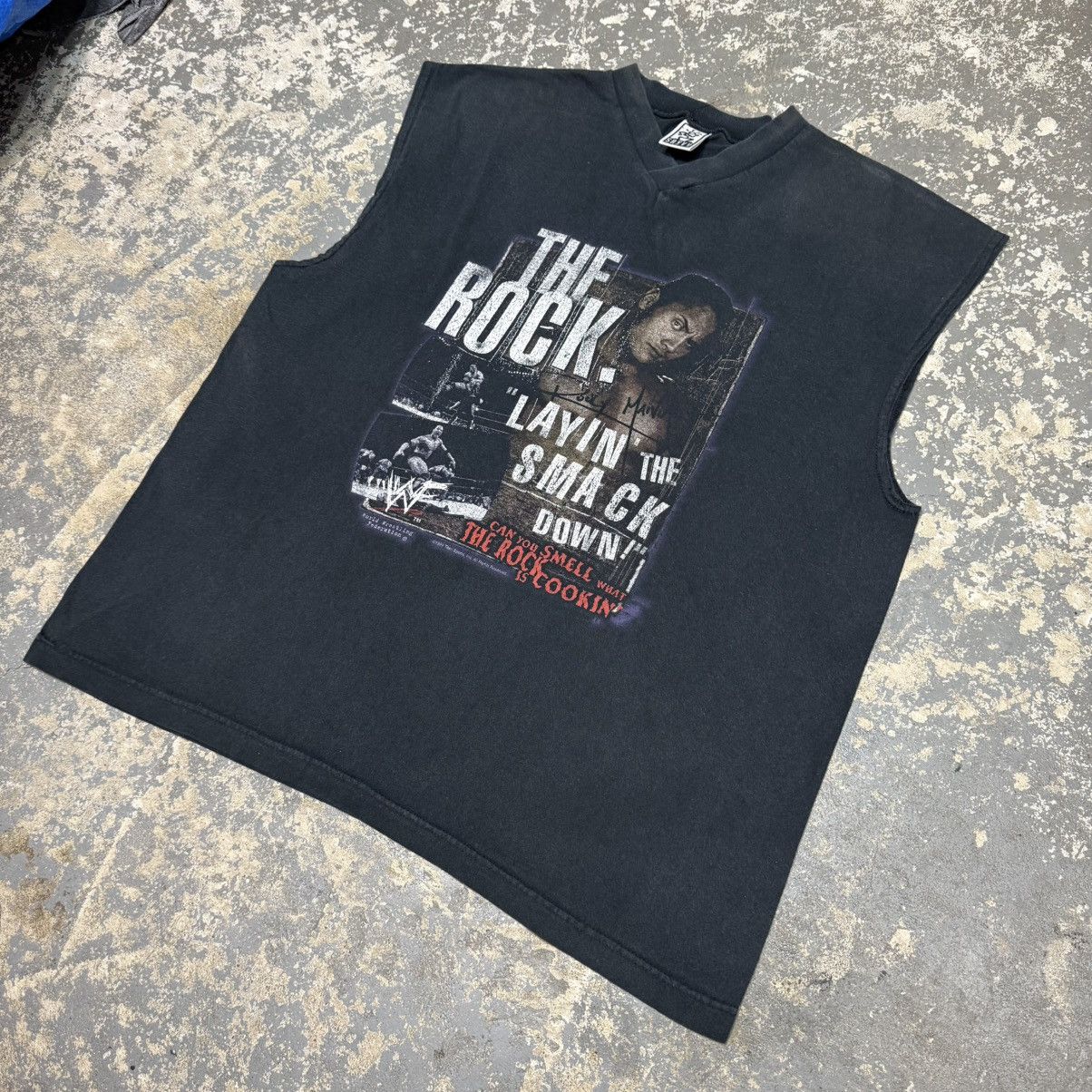 WWE Vintage The Rock Layin The Smack Down Tank Top Shirt WWE WWF Size US XL / EU 56 / 4 - 2 Thumbnail