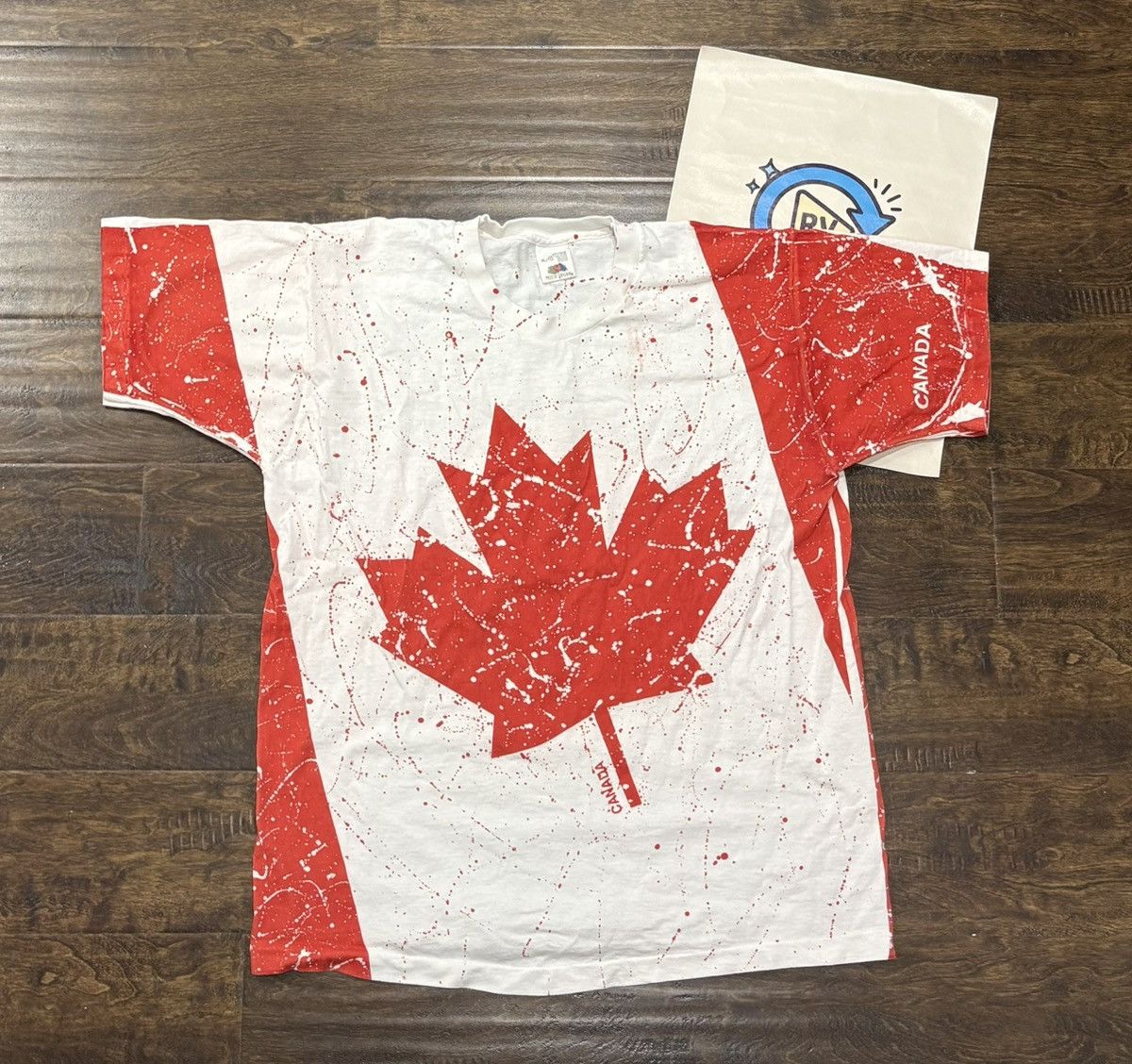 Fruit Of The Loom VINTAGE FOTL CANADA AOP TEE Size US XL / EU 56 / 4 - 1 Thumbnail