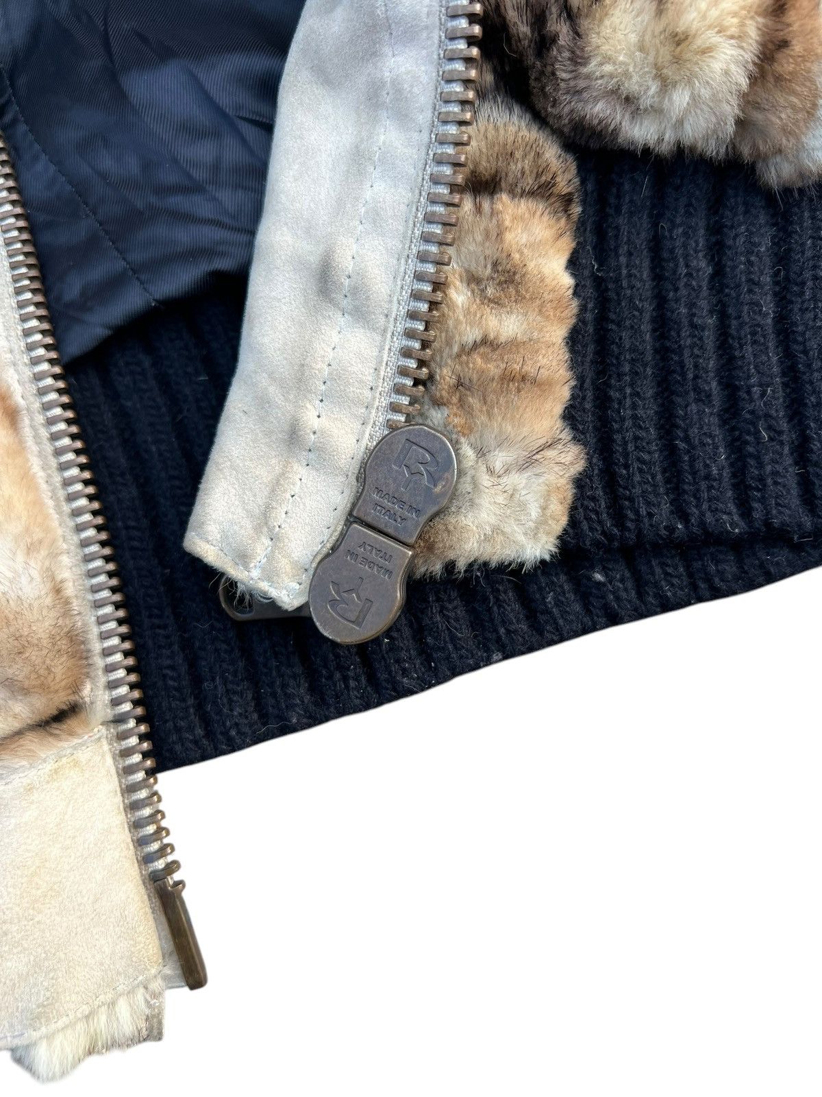 Costume National Archive Costume National Leather Fur Bomber Jacket Size US XS / EU 42 / 0 - 14 Thumbnail