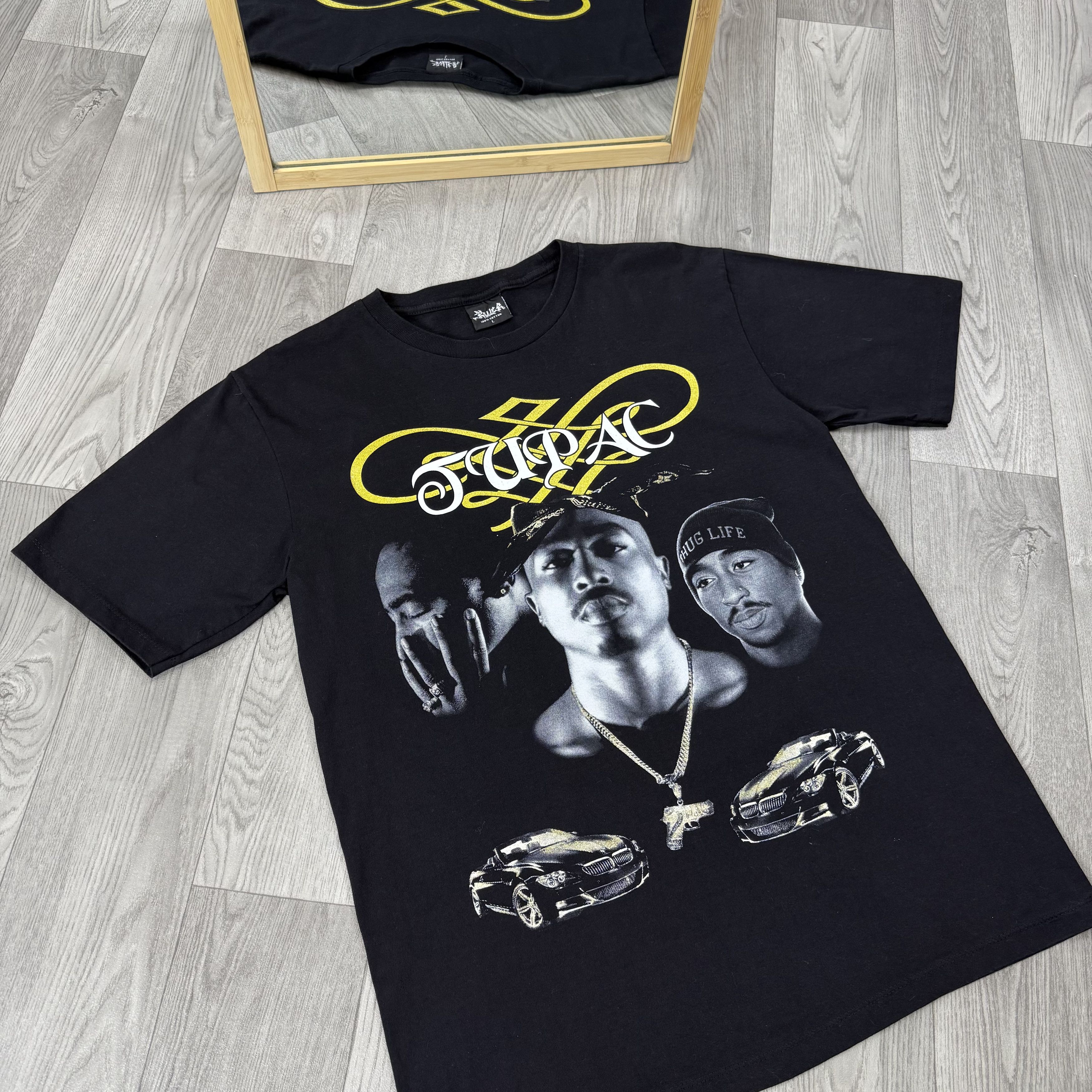 Vintage Vintage 2Pac 90s Tupac Shakur Graphic Black Rap Tee Shirt Size US L / EU 52-54 / 3 - 8 Thumbnail