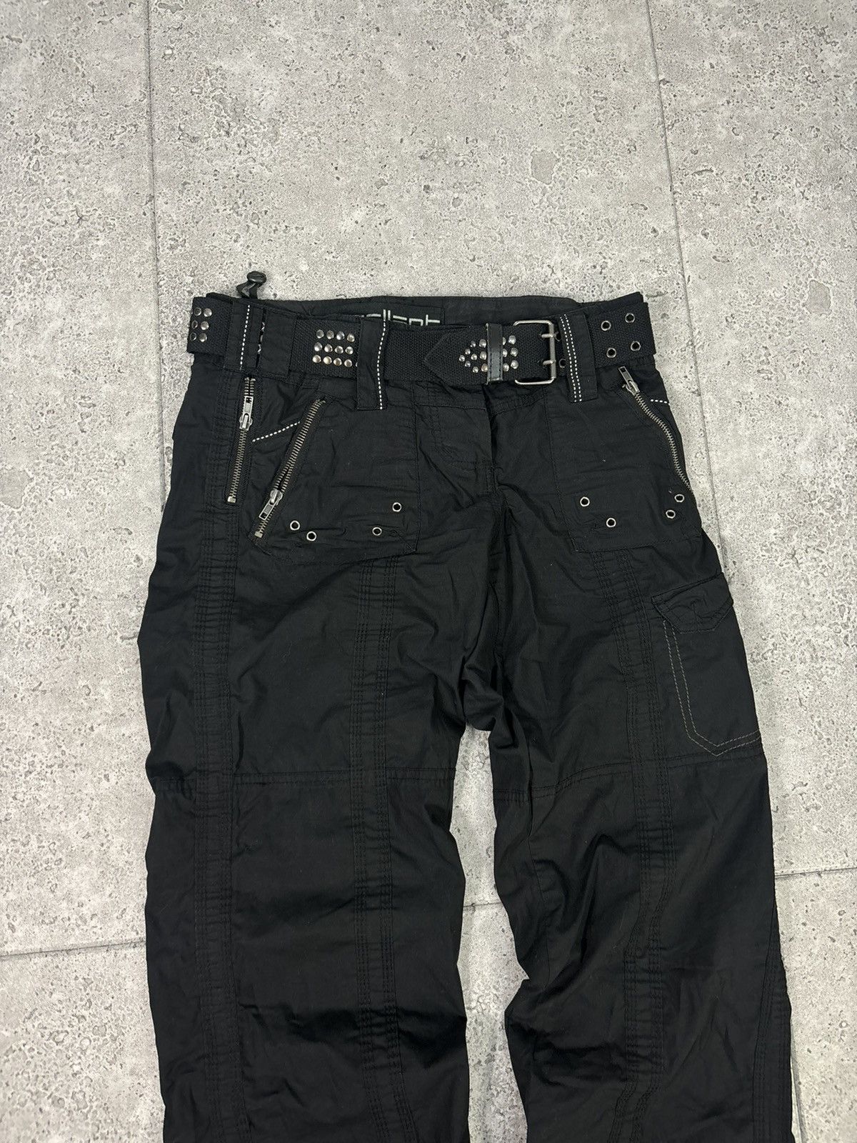 If Six Was Nine × Japanese Brand Japanese 00s Nylon Wideleg MultiPocket Pants Y2K Avant Garde Size US 32 / EU 48 - 3 Thumbnail