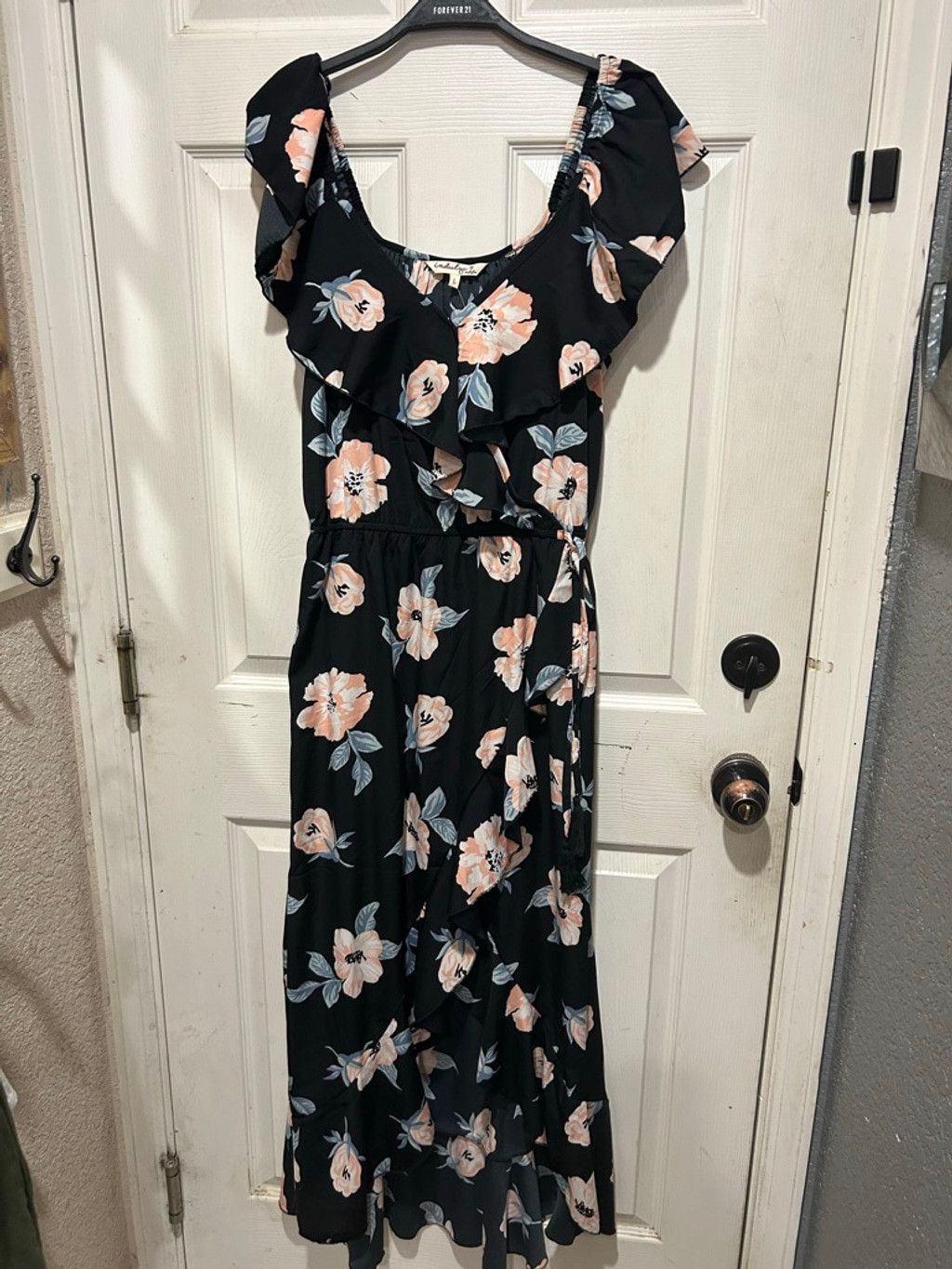 Other Women's Indulge Black Peach Floral High Low Dress L Size L / US 10 / IT 46 - 1 Thumbnail