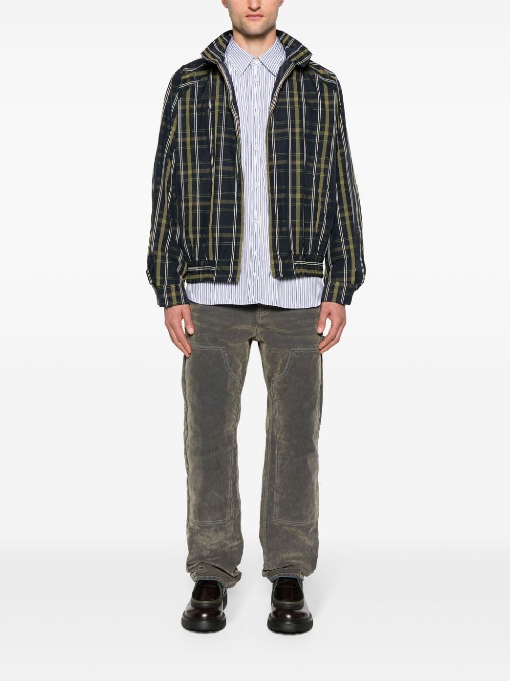 Marni o1w1db10125 Check-Pattern Bomber Jacket in Multicolor Size US S / EU 44-46 / 1 - 4 Thumbnail