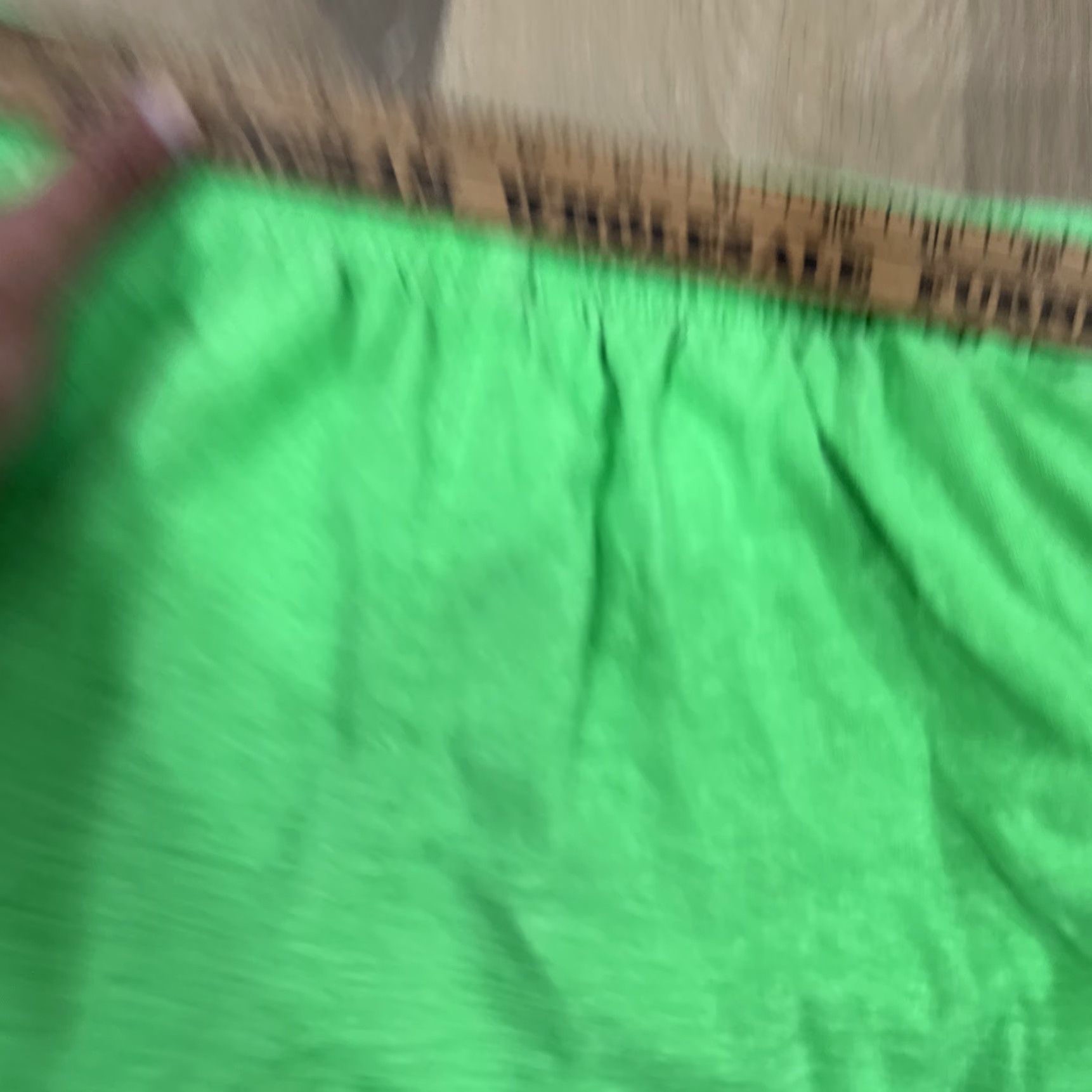 Vintage VINTAGE Jimmy'Z Shorts Mens XL 80s Neon Green Cotton Elastic Drawstring Surf Beach Canvas Chino Casual 80s Mens Size US 36 / EU 52 - 6 Thumbnail