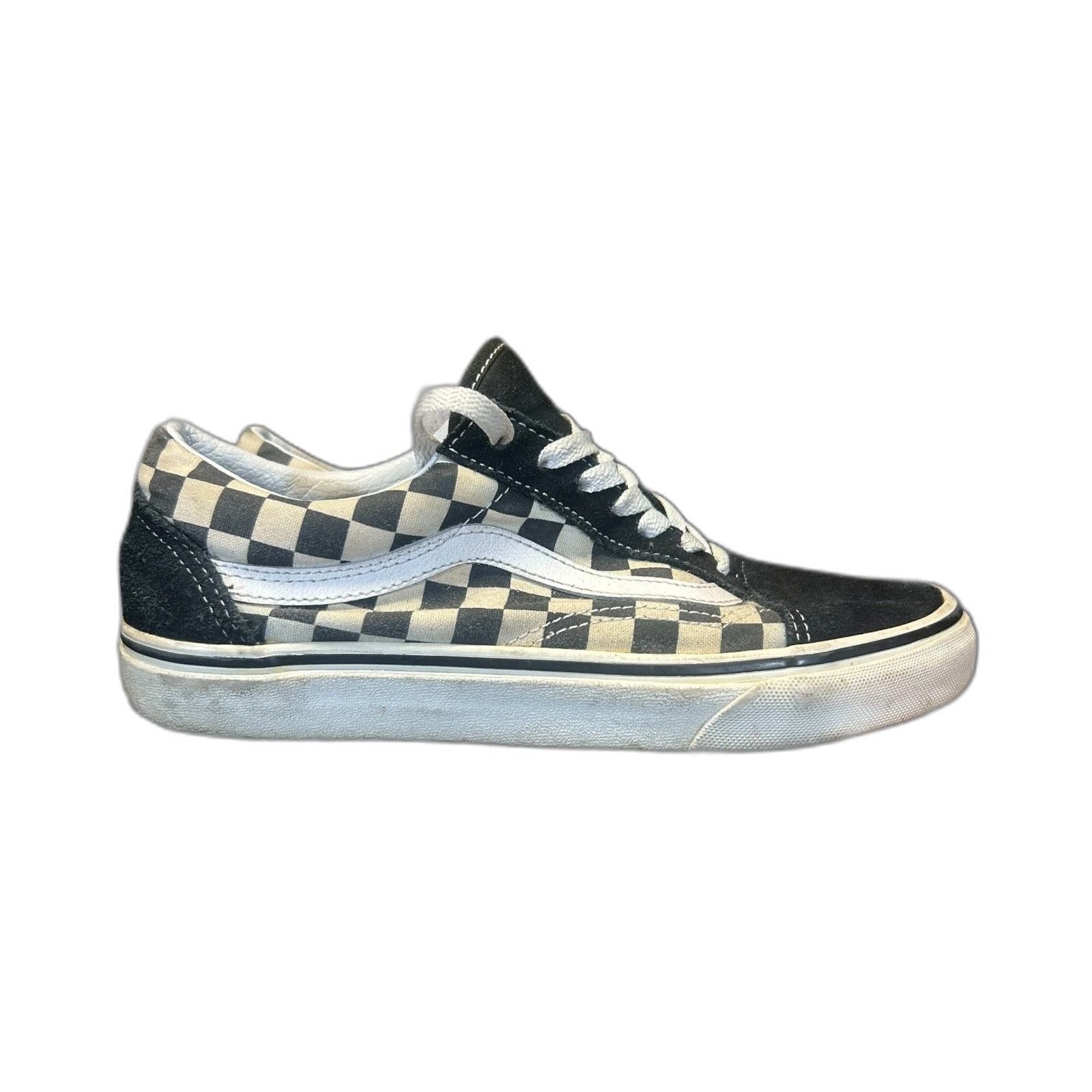 Vans Vans Old Skool Low Top Blue White Checkered Sneakers Women's Size US 7.5 / EU 40-41 - 1 Thumbnail