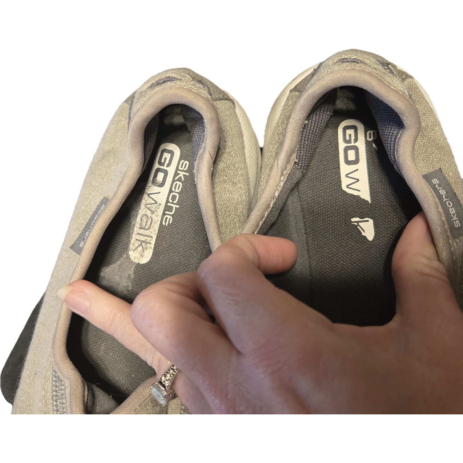 SKECHERS Skechers Women Go Walk Gray Textile Slip-On Walking Shoes 8 Size US 8 / IT 38 - 8 Thumbnail