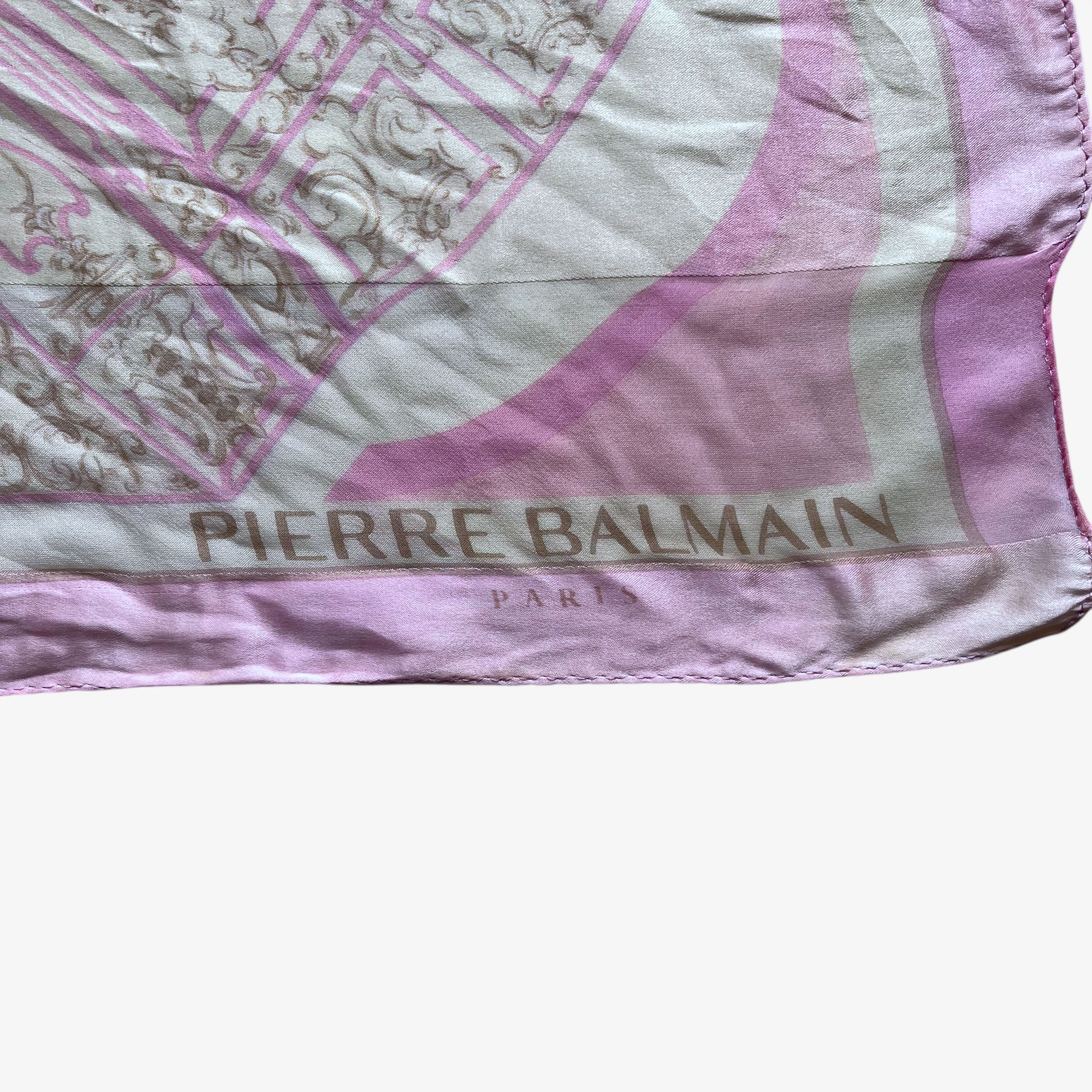 Balmain Vintage 80s Pierre Balmain Baroque Gate Print Silk Scarf Size ONE SIZE - 2 Thumbnail