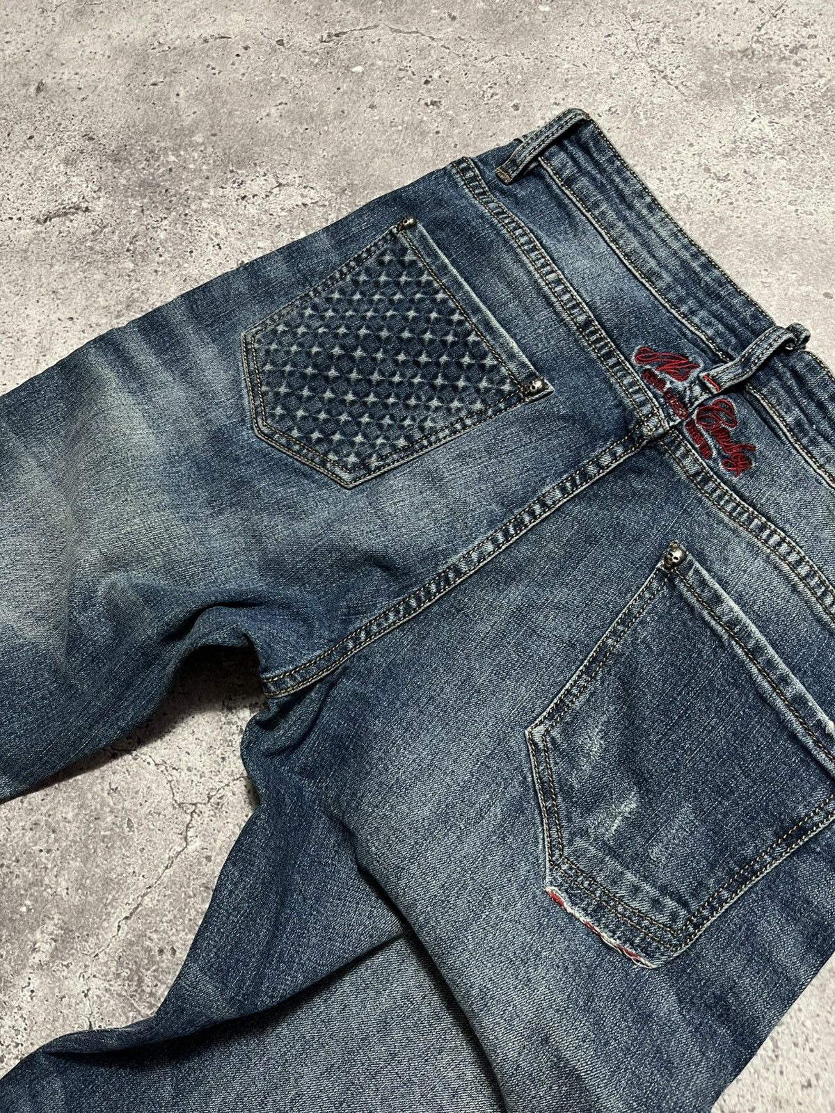 Philipp Plein Philipp Plein Cowboy ILLegal Fight Club Straight Cut Jeans Size US 32 / EU 48 - 15 Thumbnail