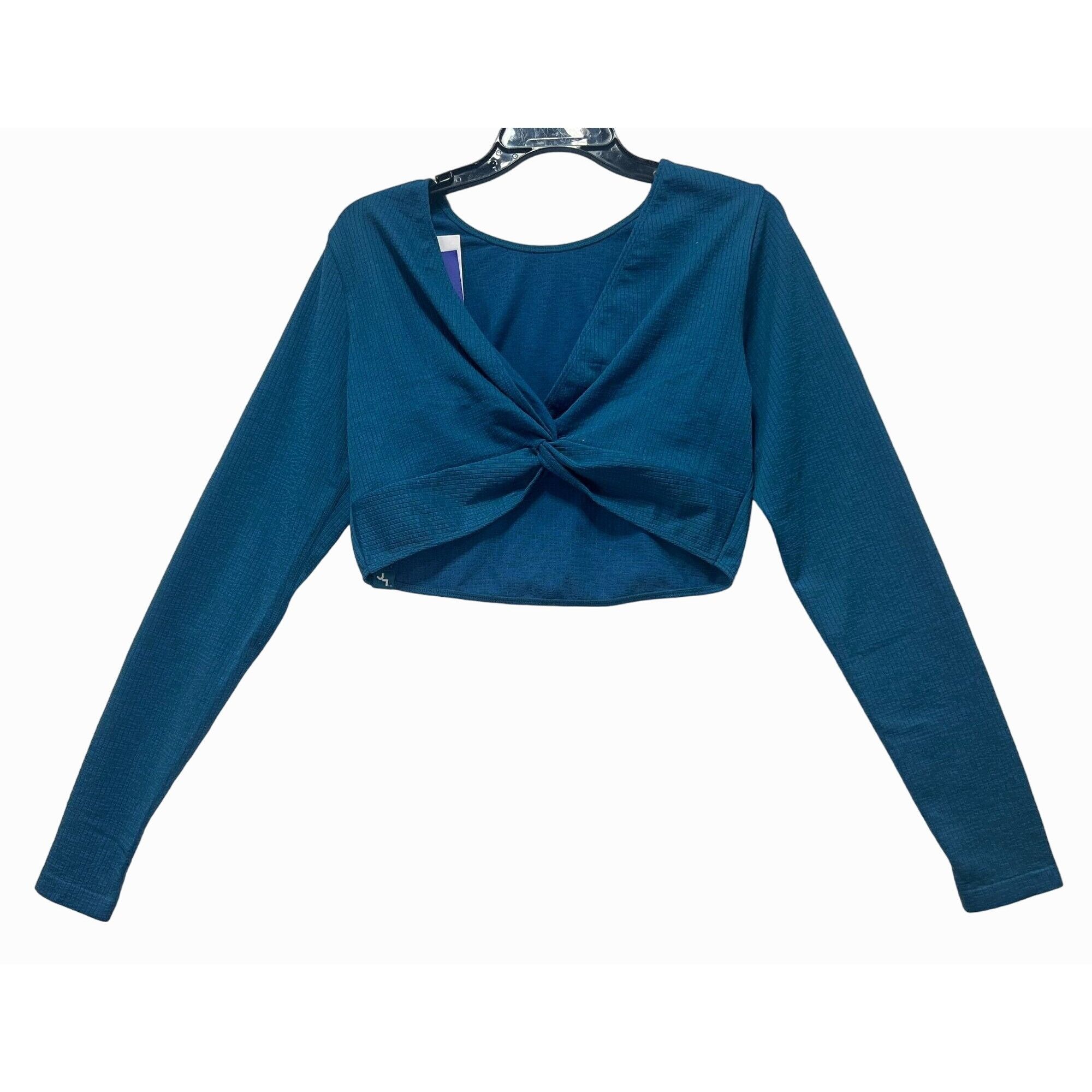 Other JoyLab - Women's Wear 2 Ways Long Sleeve Crop Top - Blue - X Size XXL / US 16-18 / IT 52-54 - 3 Thumbnail