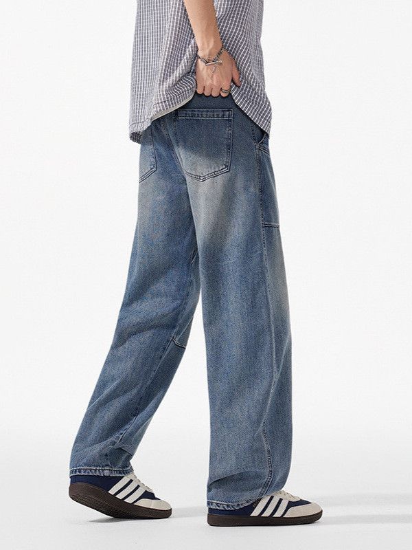 Japanese Brand Men's patchwork retro work jeans Size US 32 / EU 48 - 4 Thumbnail
