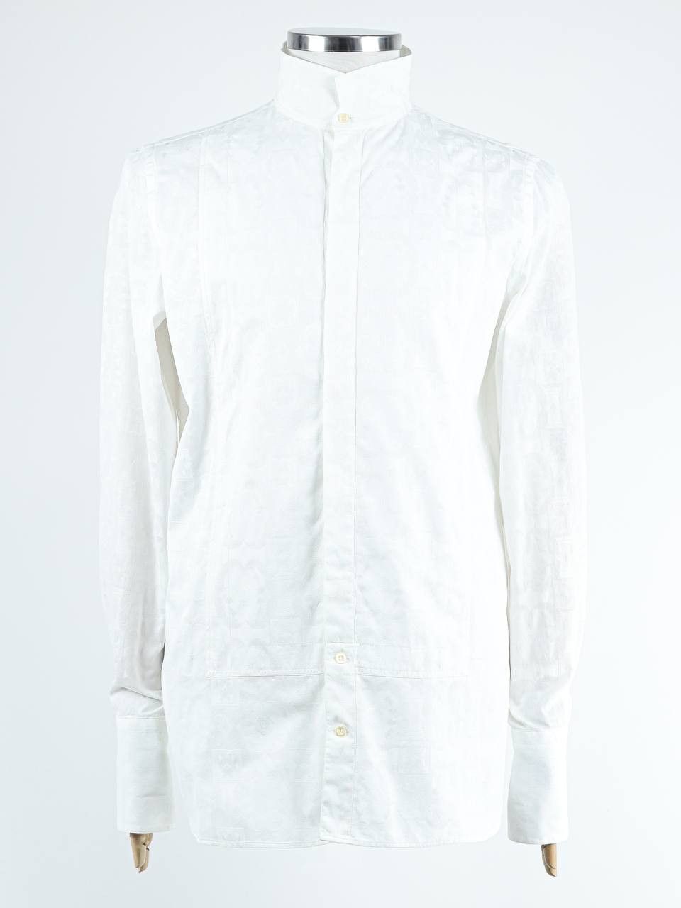 Roberto Cavalli ROBERTO CAVALLI Jacquard pattern cotton shirt Size US XL / EU 56 / 4 - 1 Thumbnail
