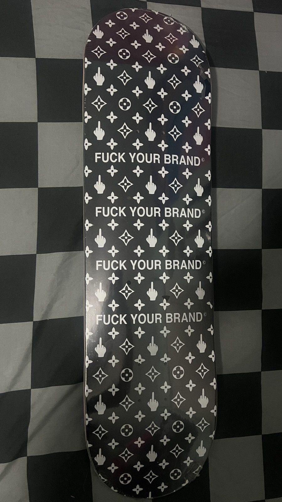 Fuck The Population Fuckyourbrand lv🖕🏼 Monogram Skateboard 🛹 Size ONE SIZE - 1 Thumbnail
