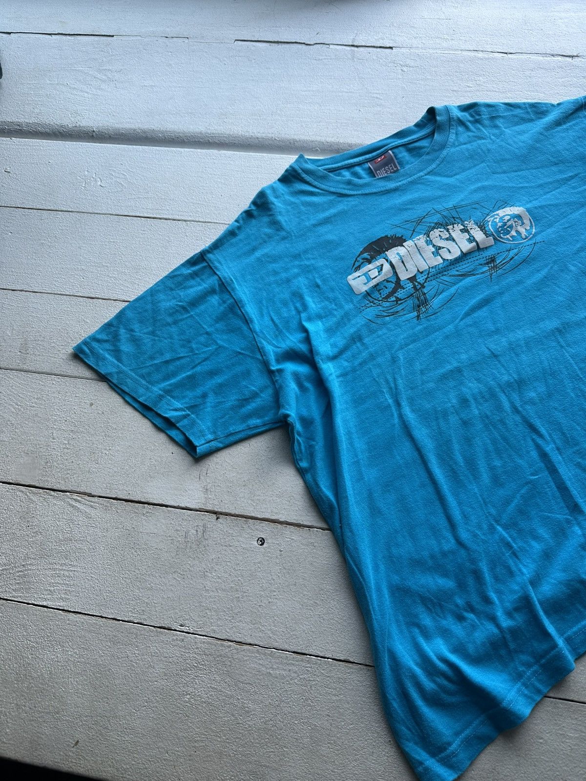 Diesel DOUBLE LOGO🚨DIESEL punk tee shirt AVANT GARDE faded Size US XXL / EU 58 / 5 - 2 Thumbnail
