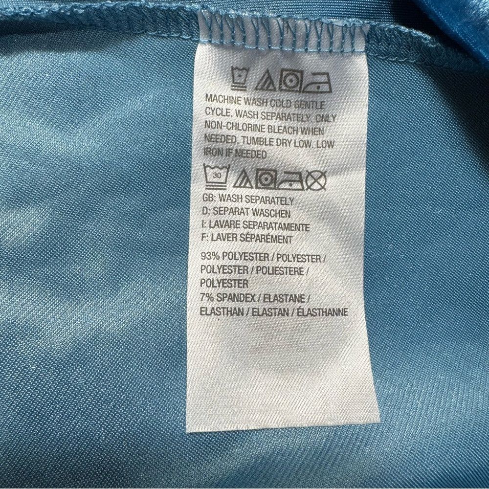 Isaac Mizrahi Isaac Mizrahi Live! Blue Crushed Velvet Mock-Neck Peplum To Size L / US 10 / IT 46 - 5 Thumbnail