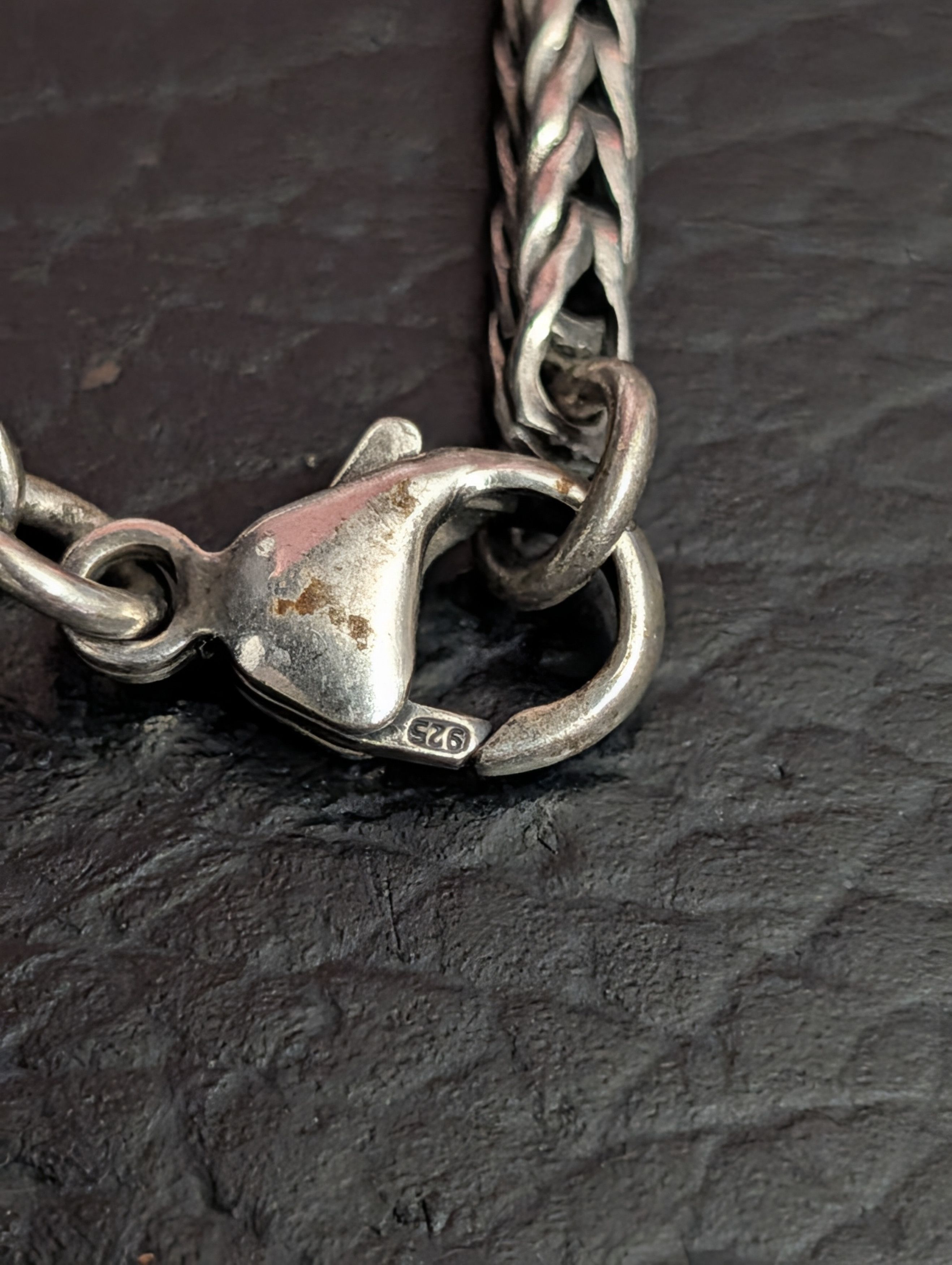 Sterling Silver TROLLBEADS 925 Foxtail 6-charm Sterling Silver Bracelet Size ONE SIZE - 13 Thumbnail