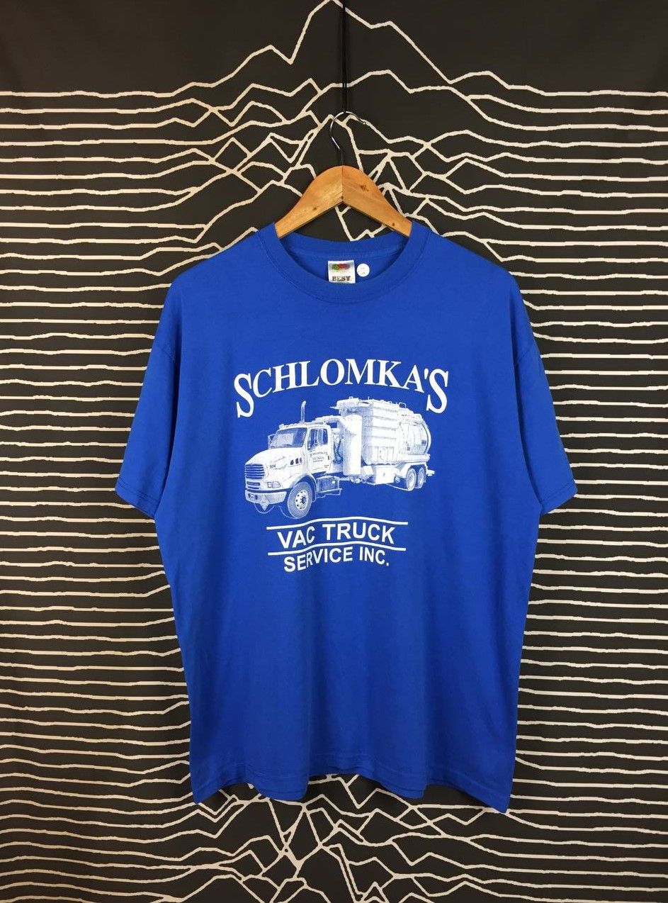Vintage Vtg 00s FOTL Schlomka's Vac Truck We Suck! Graphic Tee Size US XL / EU 56 / 4 - 2 Thumbnail