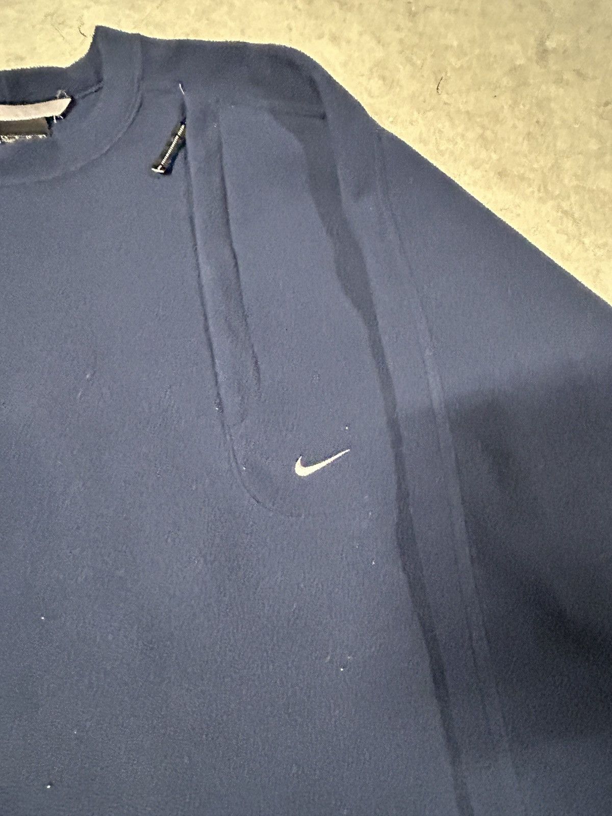 Nike Vintage Y2K Fleece Nike Sweatshirt Zip Pocket Baggy Fit Size US M / EU 48-50 / 2 - 2 Thumbnail