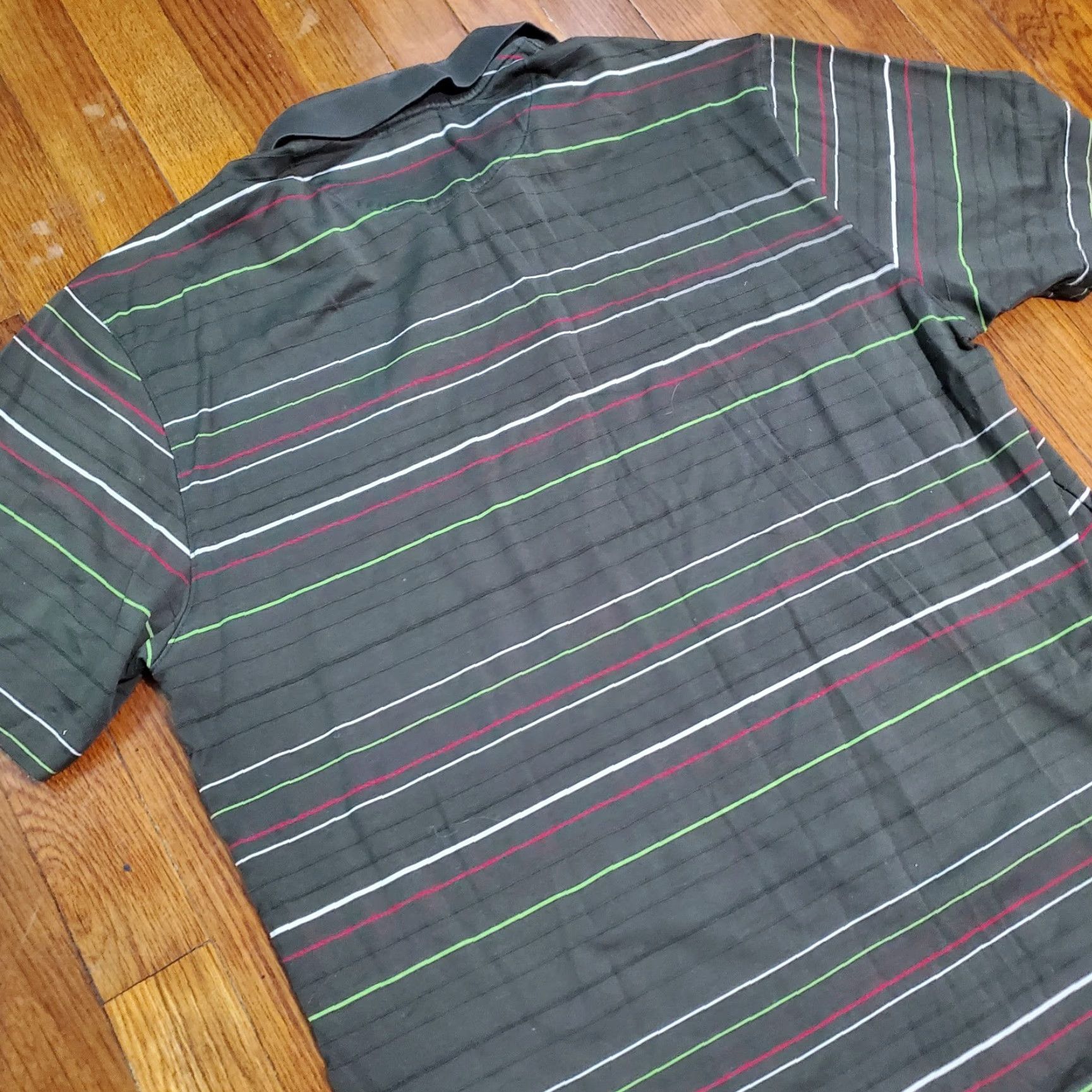 Nike VINTAGE Nike Dri-Fit Tiger Woods Collection Polo Shirt Mens L Brown Striped Size US L / EU 52-54 / 3 - 8 Thumbnail