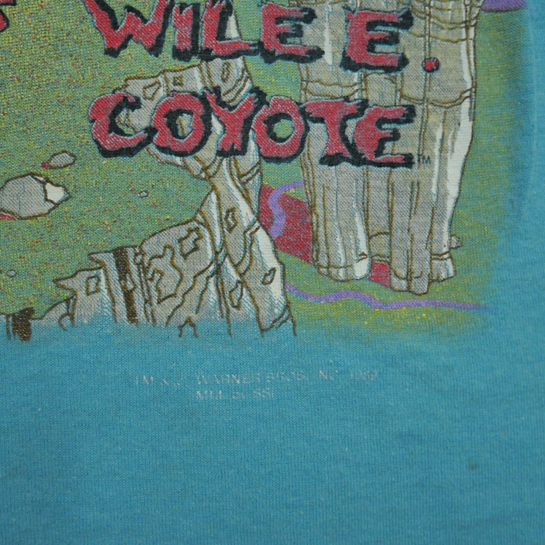 Vintage VINTAGE Looney Tunes Tank Top Shirt Adult Large Blue Wile E Coyote 1989 80s Logo Size US L / EU 52-54 / 3 - 4 Thumbnail